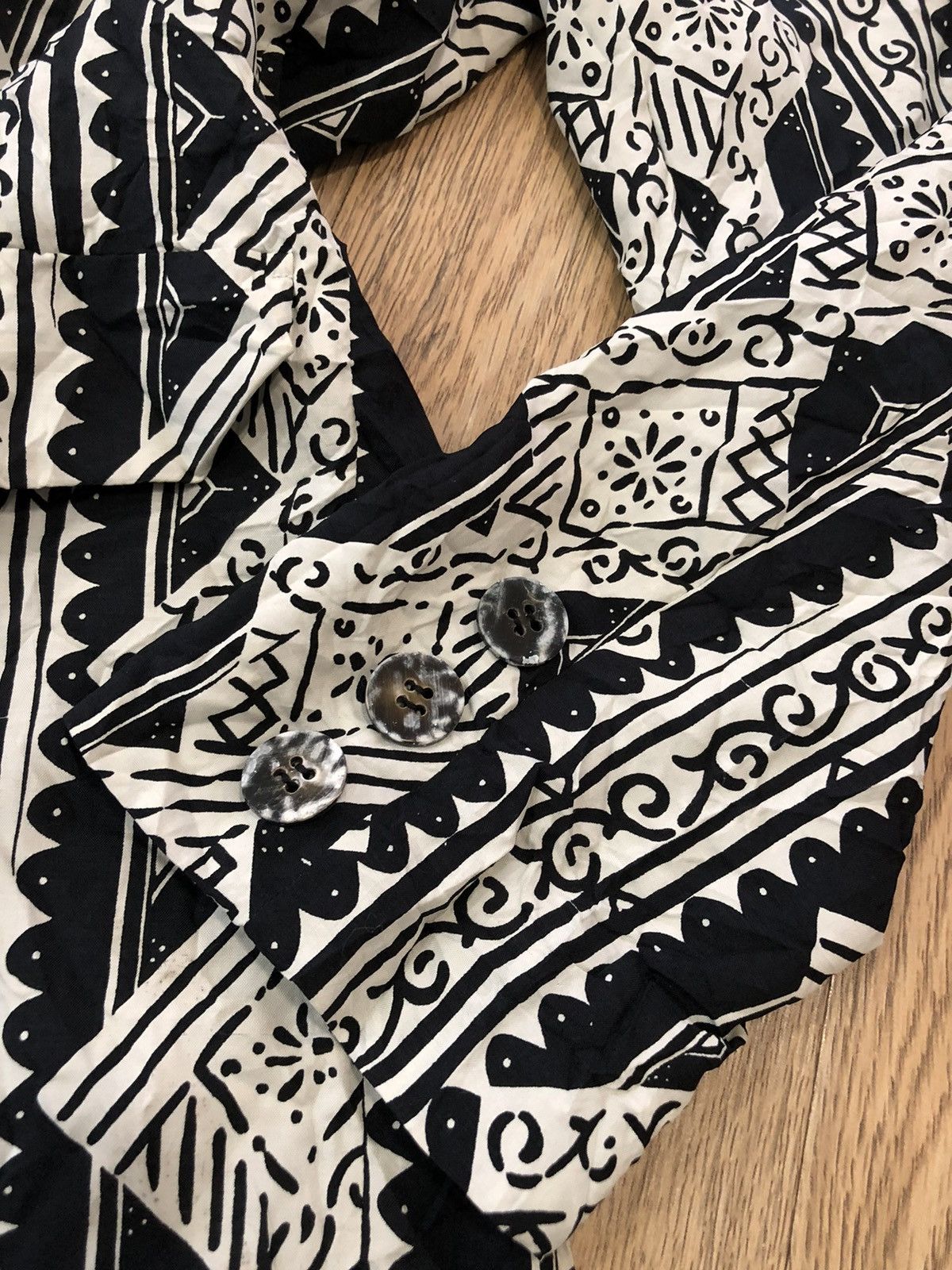 Vintage × Y's × Yohji Yamamoto Vintage 80’s Yohji Yamamoto Arts blouse Size M / US 6-8 / IT 42-44 - 13 Thumbnail