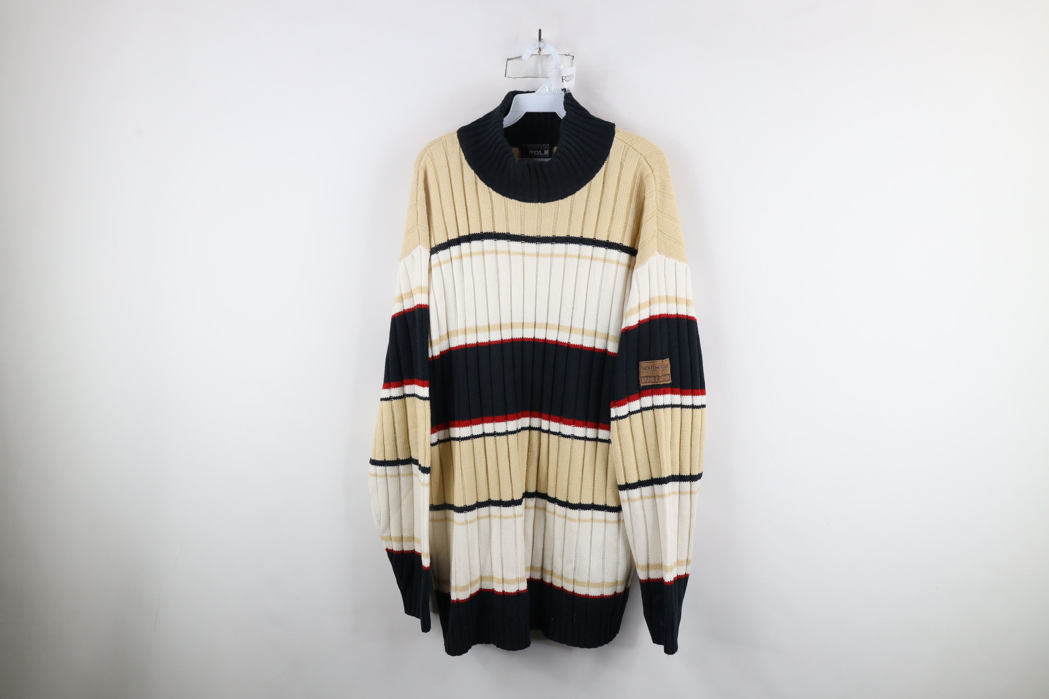 Southpole × Vintage Vintage 90s Southpole Chunky Ribbed Knit Mock Neck Sweater Size US XL / EU 56 / 4 - 1 Thumbnail