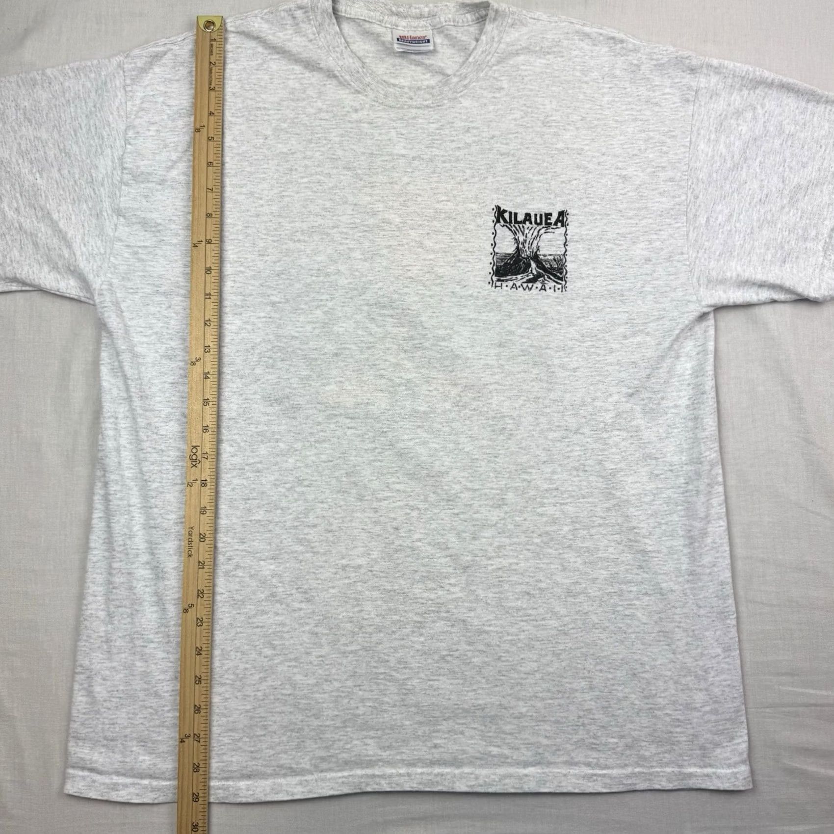 Hanes VINTAGE Hanes T-Shirt Men XL Gray 90s Nature Hawaiian USA Kilauea Hawaii Volcano Trees Mountains Shirt (Vintage) Mens Size US XL / EU 56 / 4 - 6 Thumbnail