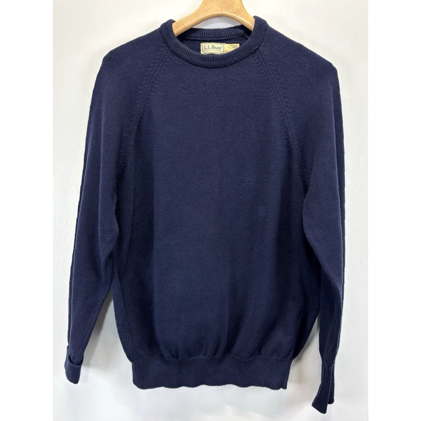 Vintage VINTAGE L.L. Bean Sweater Men XL Blue 100% Cotton Crew Neck Pullover MCC Classic 80s Outdoor Mens Size US XL / EU 56 / 4 - 2 Thumbnail