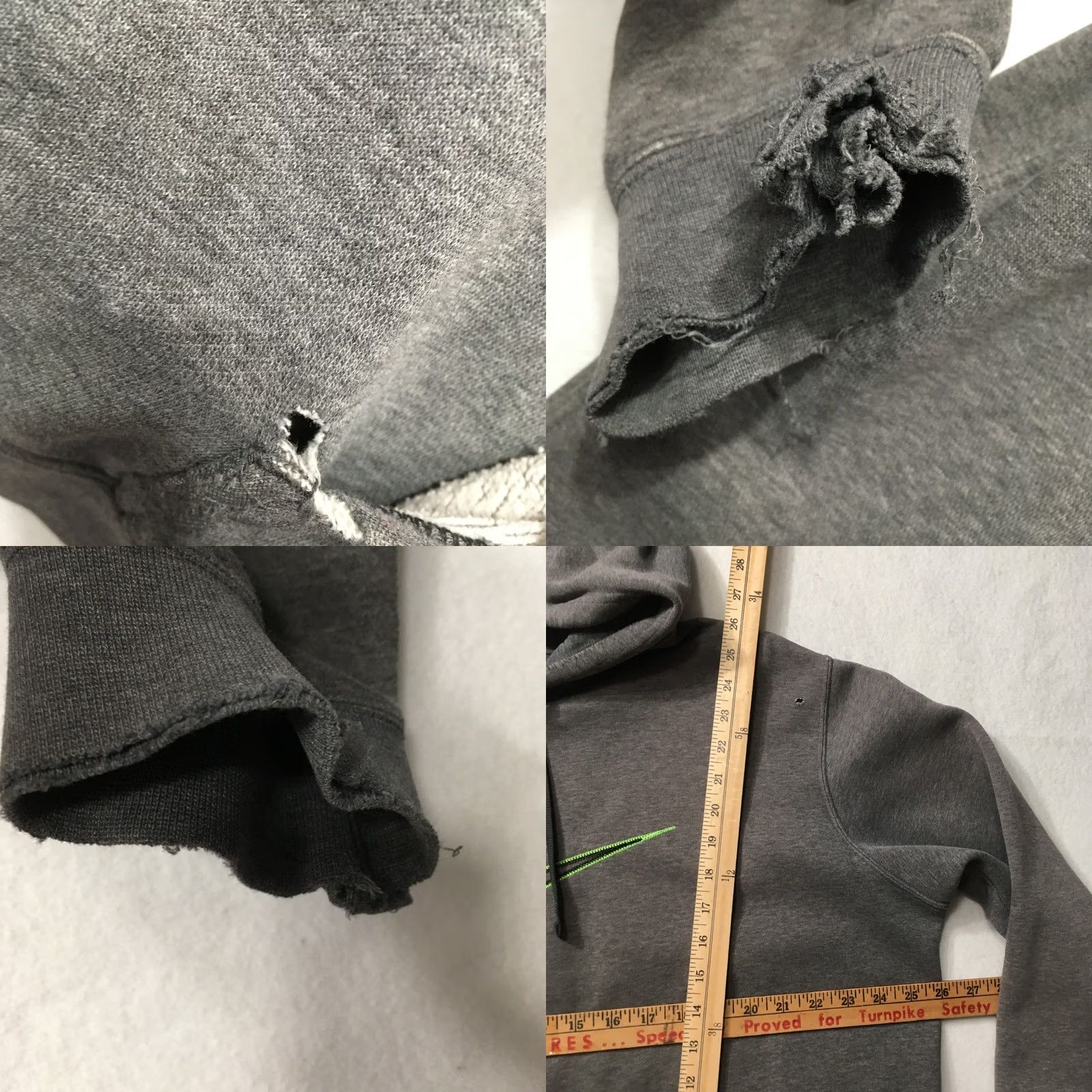 Nike VINTAGE Nike Hoodie Mens Large Center Swoosh Pullover Sweatshirt Cotton Y2K Gray Size US L / EU 52-54 / 3 - 8 Thumbnail