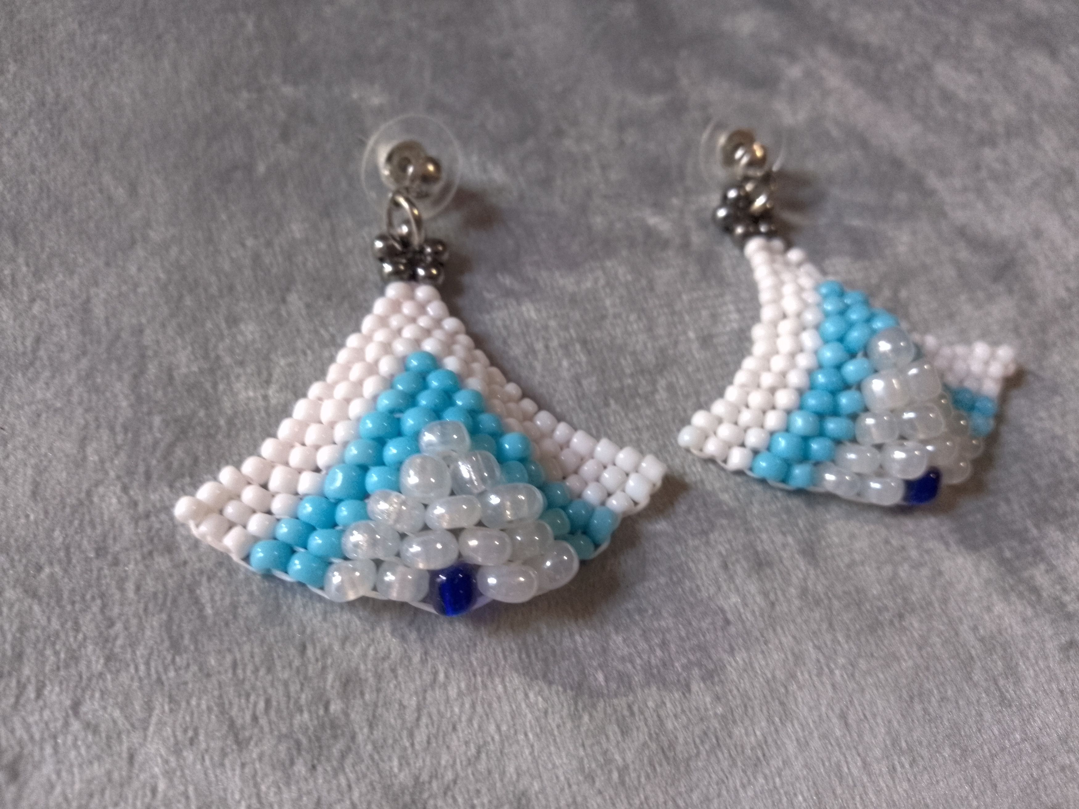 Handmade Necklace Embroidered Beaded Earrings Wavy Super Elegant Size ONE SIZE - 8 Thumbnail