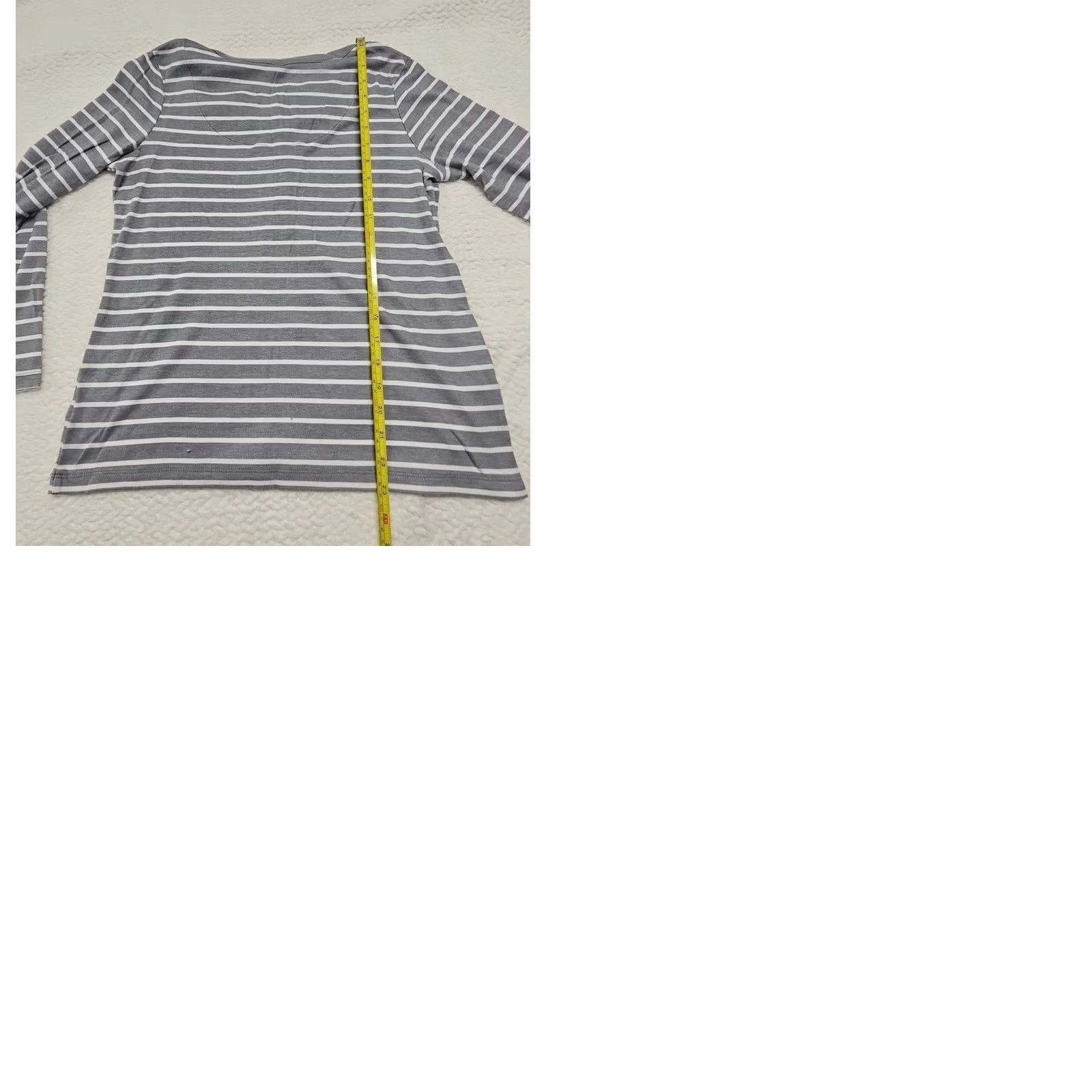 Croft & Barrow VINTAGE Croft & Barrow Intimates Pajama Set Women XS Charcoal Grey Striped Fleece Warm Winter Fall Spring Womens Size ONE SIZE - 9 Thumbnail