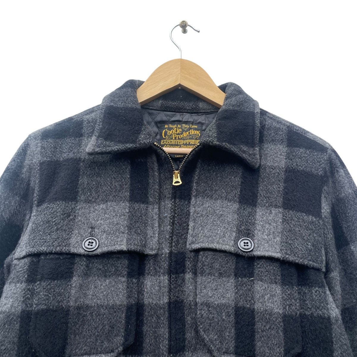Flannel × Vintage 💥Cotie Production Checked Jacket Shadow Plaid Size US M / EU 48-50 / 2 - 3 Thumbnail