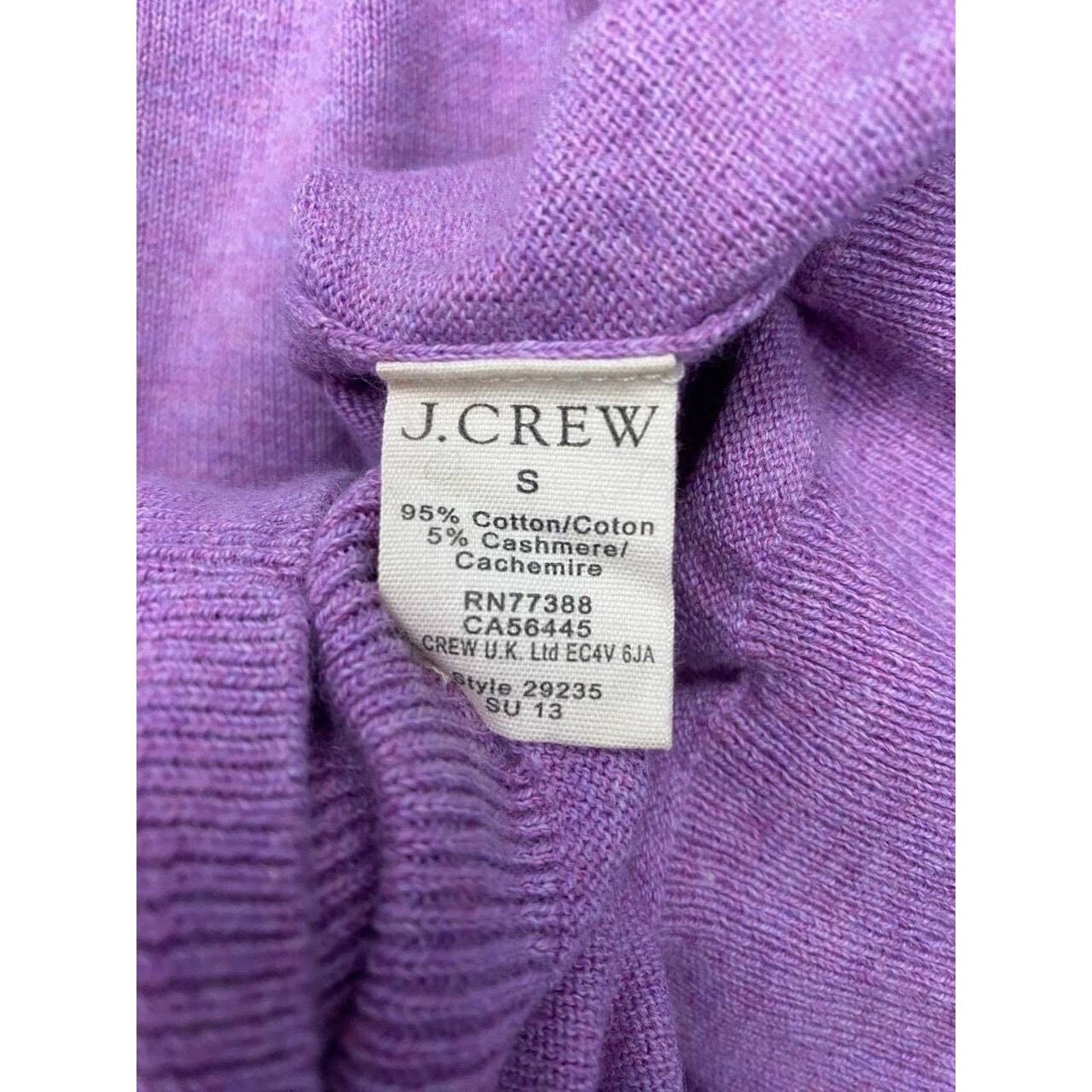 J.Crew J.Crew Cashmere Blend Sweater men Large Purple S A000486 Size US S / EU 44-46 / 1 - 5 Thumbnail