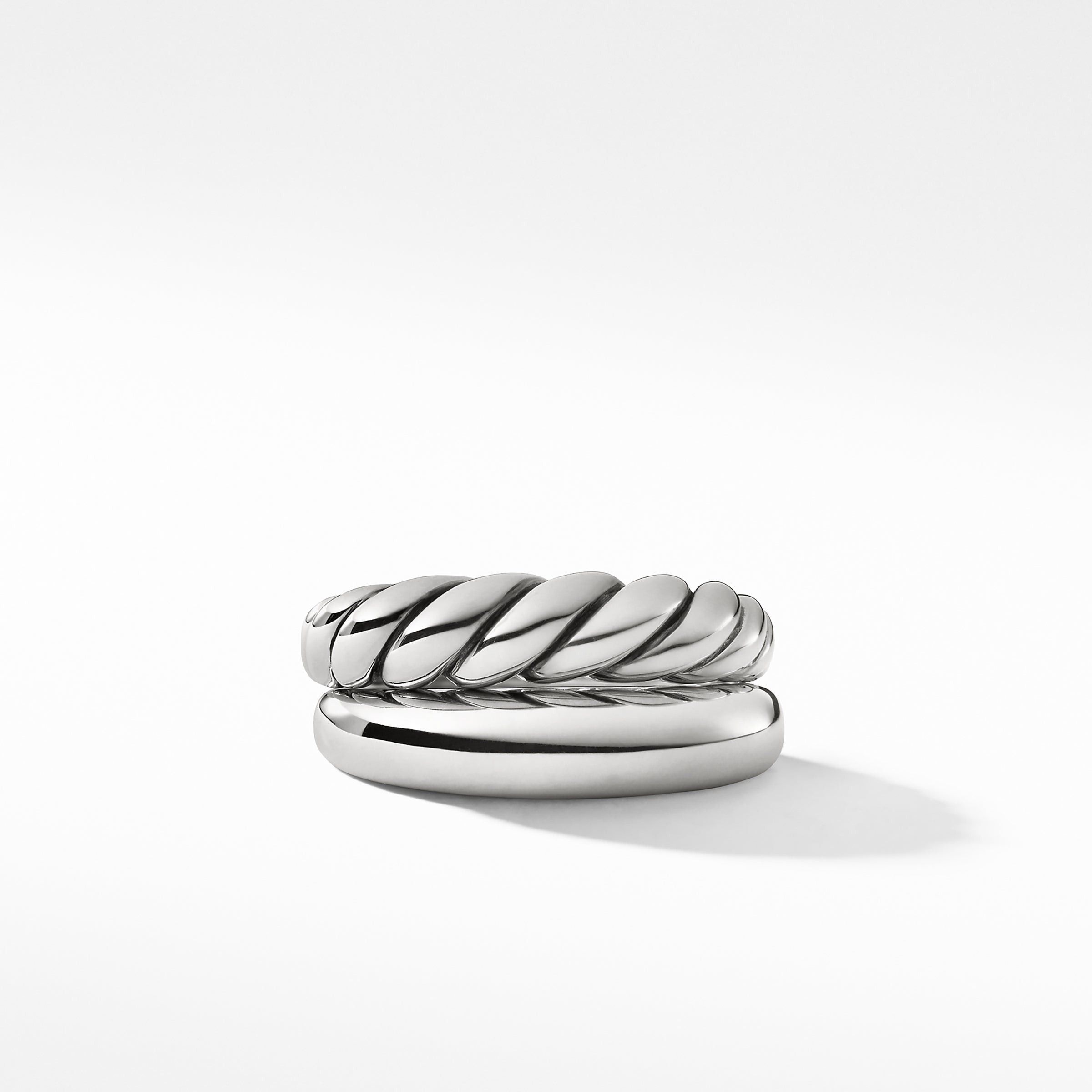 David Yurman o1w1db10325 Pure Form Stack Rings in Sterling Silver Size ONE SIZE - 1 Thumbnail