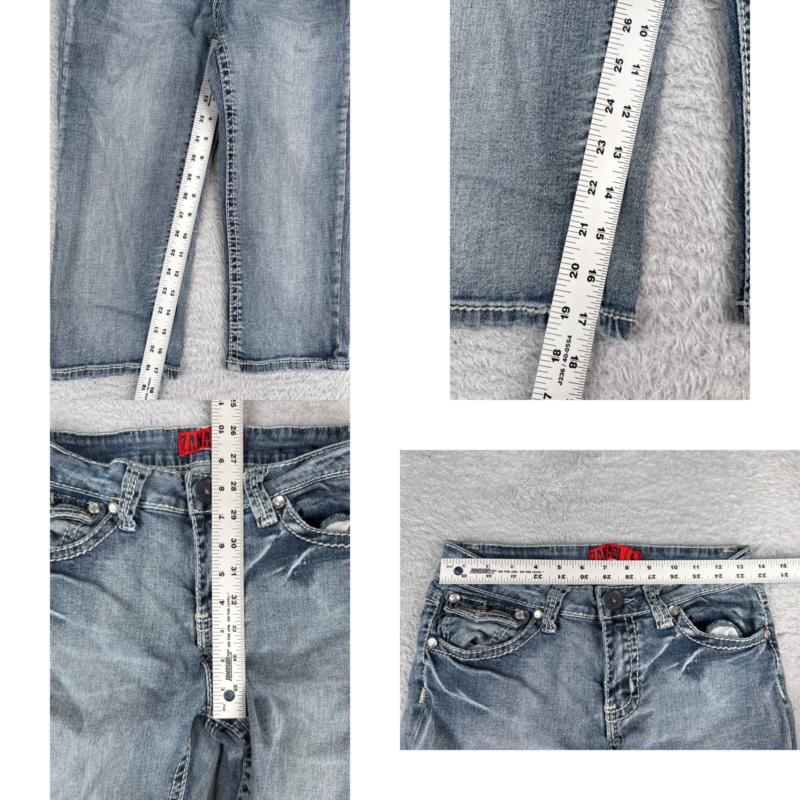 Vintage Zanadi Jeans Women Capri 6 Blue Denim Cotton Blend Low Rise 26x18 Size 28" / US 6 / IT 42 - 8 Thumbnail