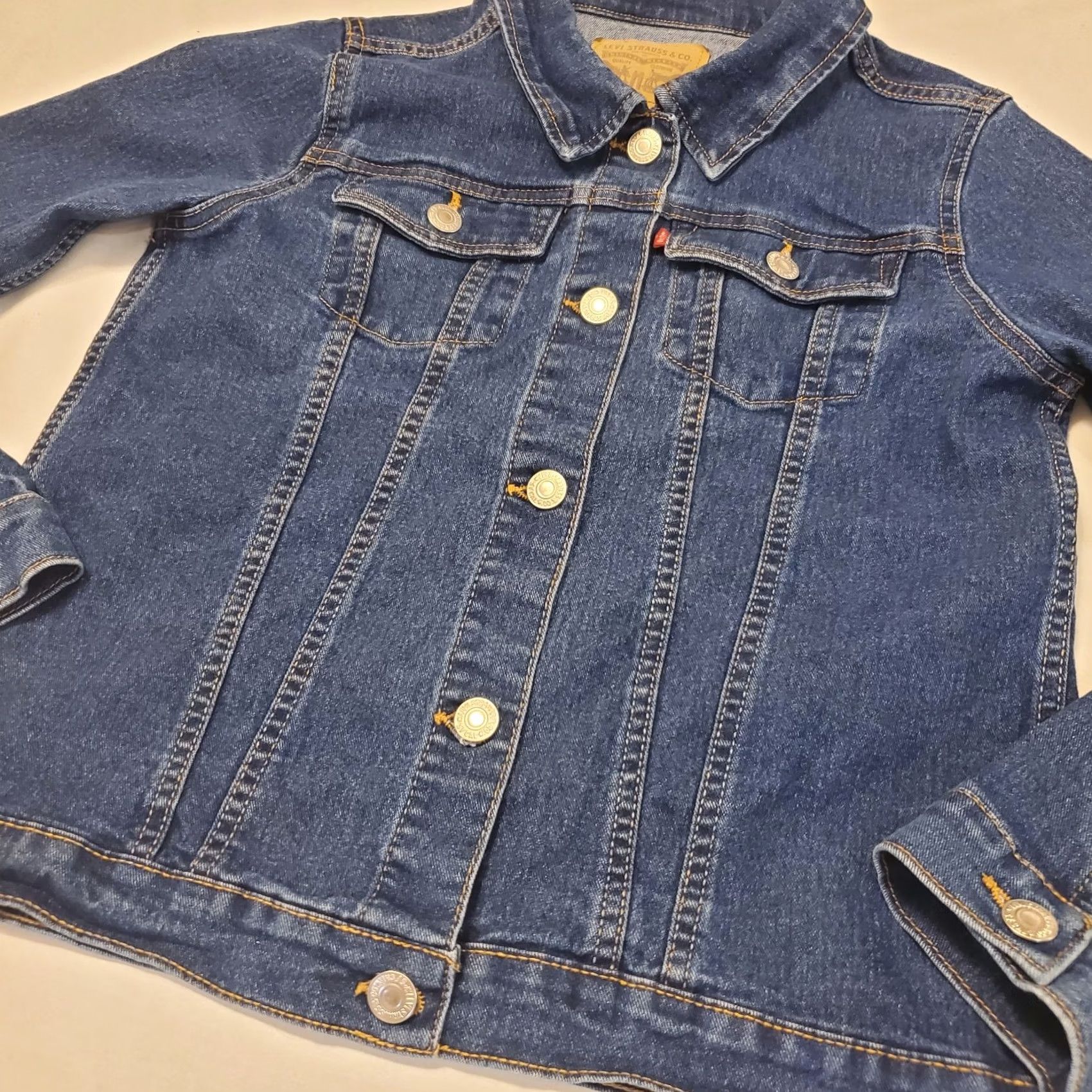 Levi's Levi's Jacket Womens Large Dark Blue Button Front Stretch Cotton Casual Classic Size L / US 10 / IT 46 - 3 Thumbnail