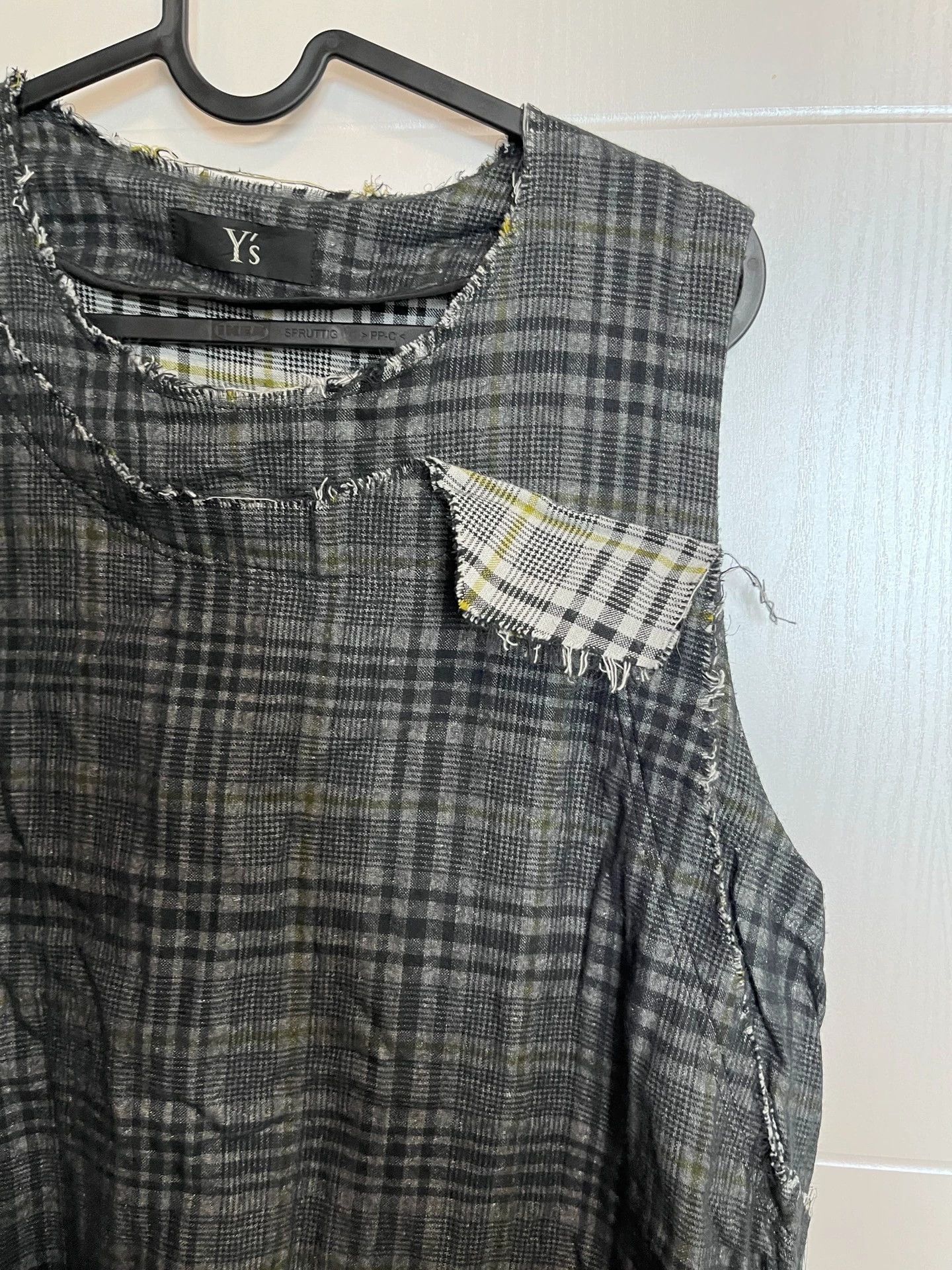 Yohji Yamamoto Yohji Y's Wool Check Sleeveless Long Dress 1 (O/S) 98 New Size S / US 4 / IT 40 - 4 Thumbnail