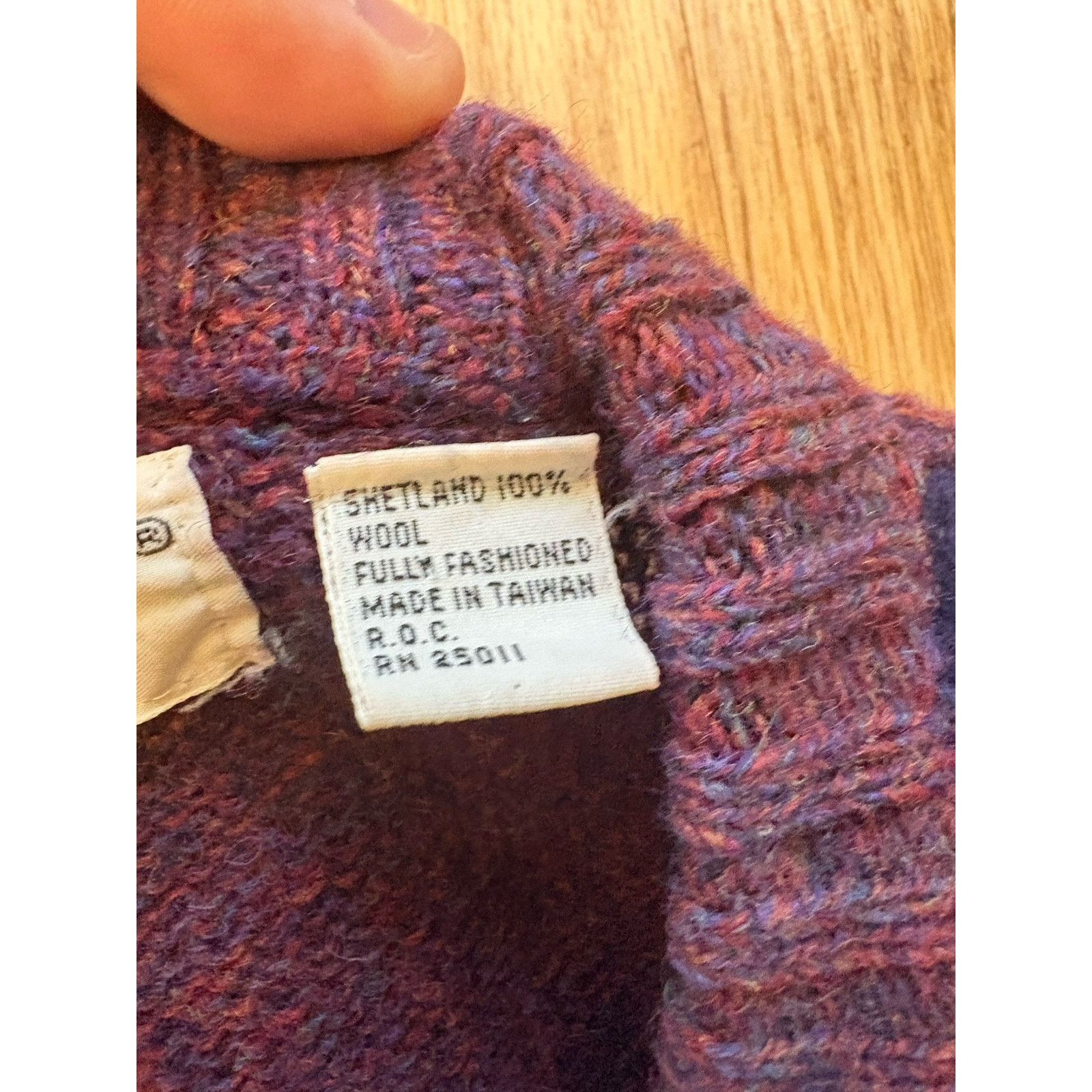 Parker VTG Parker of Vienna Men's Crewneck 100% Shetland Wool Size US L / EU 52-54 / 3 - 6 Thumbnail