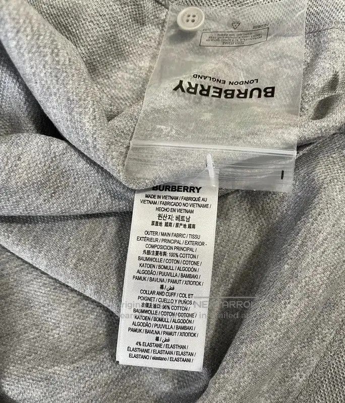 Burberry Burberry Gray Cotton Short Sleeve T-Shirt. Size XS / US 0-2 / IT 36-38 - 3 Thumbnail