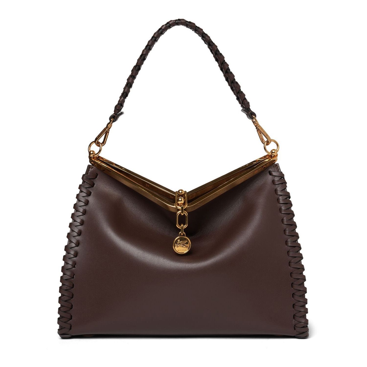 Etro ETRO Vela Large Brown Leather Shoulder Bag New & Authentic Size ONE SIZE - 1 Thumbnail