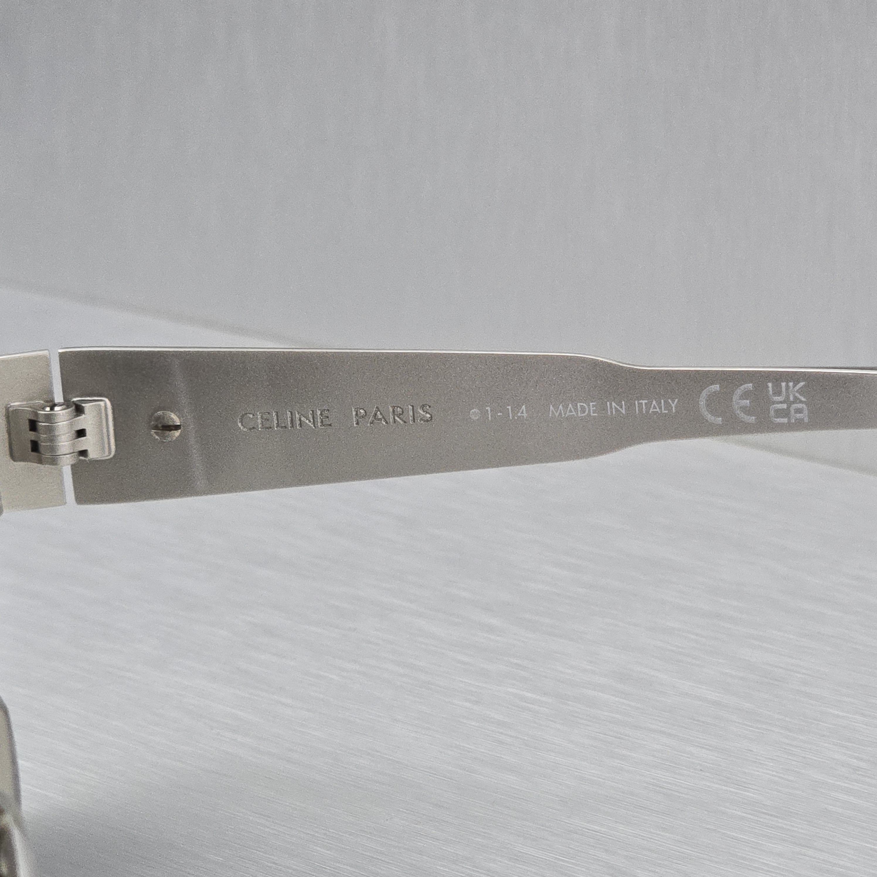 Celine CELINE Triomphe Metal 01 Sunglasses In Metal SILVER Size ONE SIZE - 9 Thumbnail