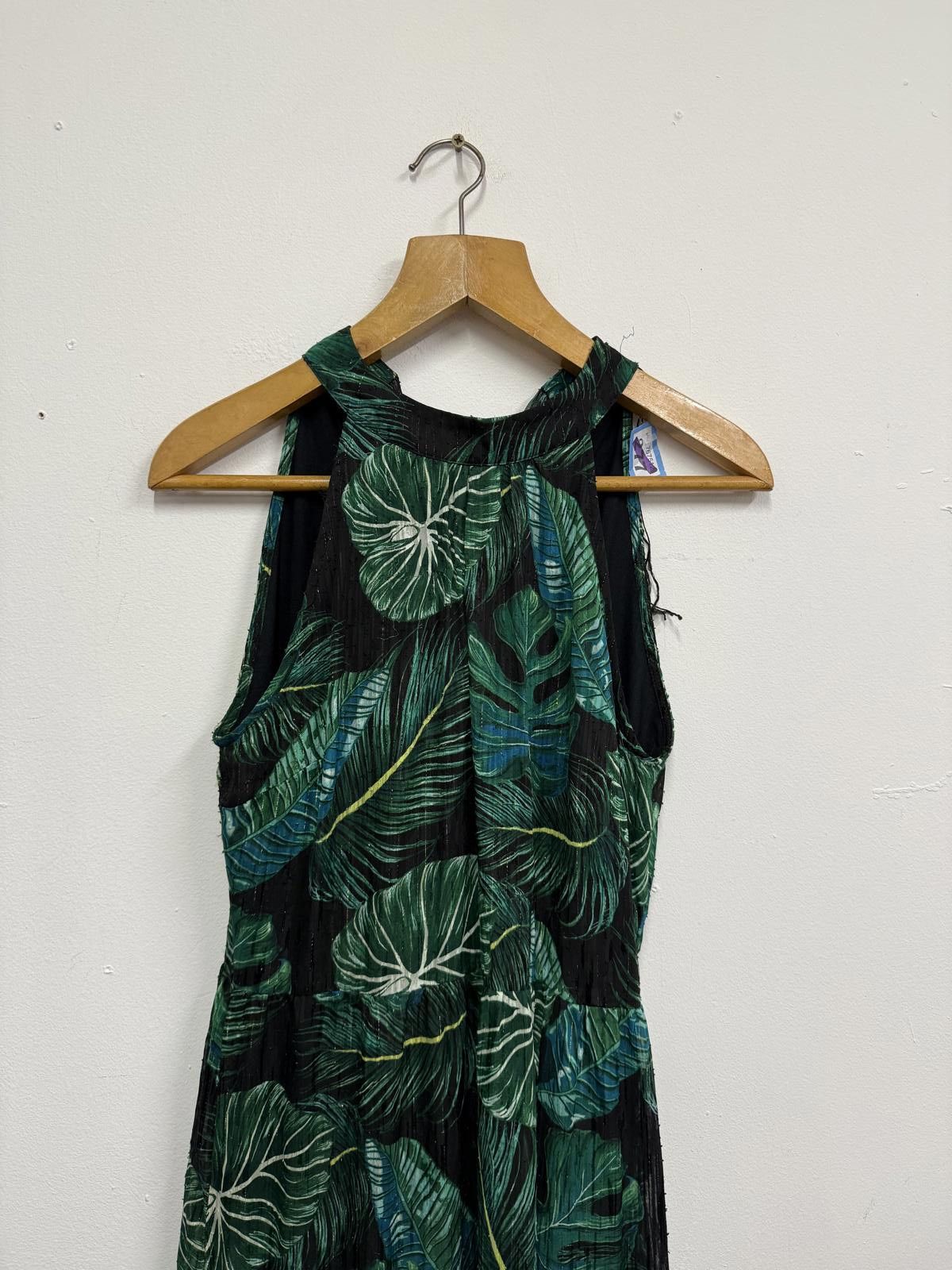 Rogan Roman Sleeveless Maxi Dress with Green Leaf Print Size M / US 6-8 / IT 42-44 - 3 Thumbnail