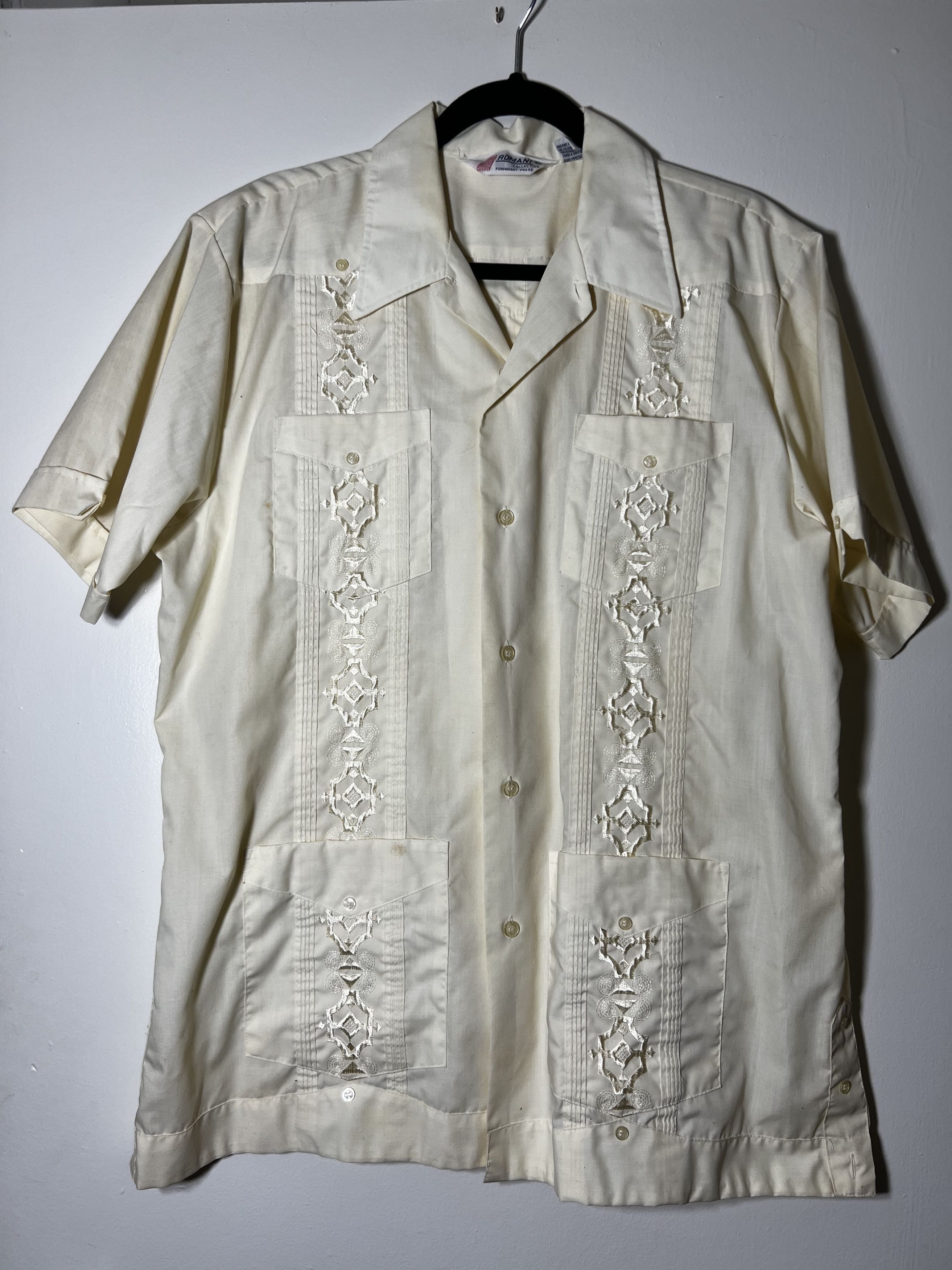 Vintage Vintage 70's Romani Collection Permanent Press Button Up Size US L / EU 52-54 / 3 - 1 Thumbnail