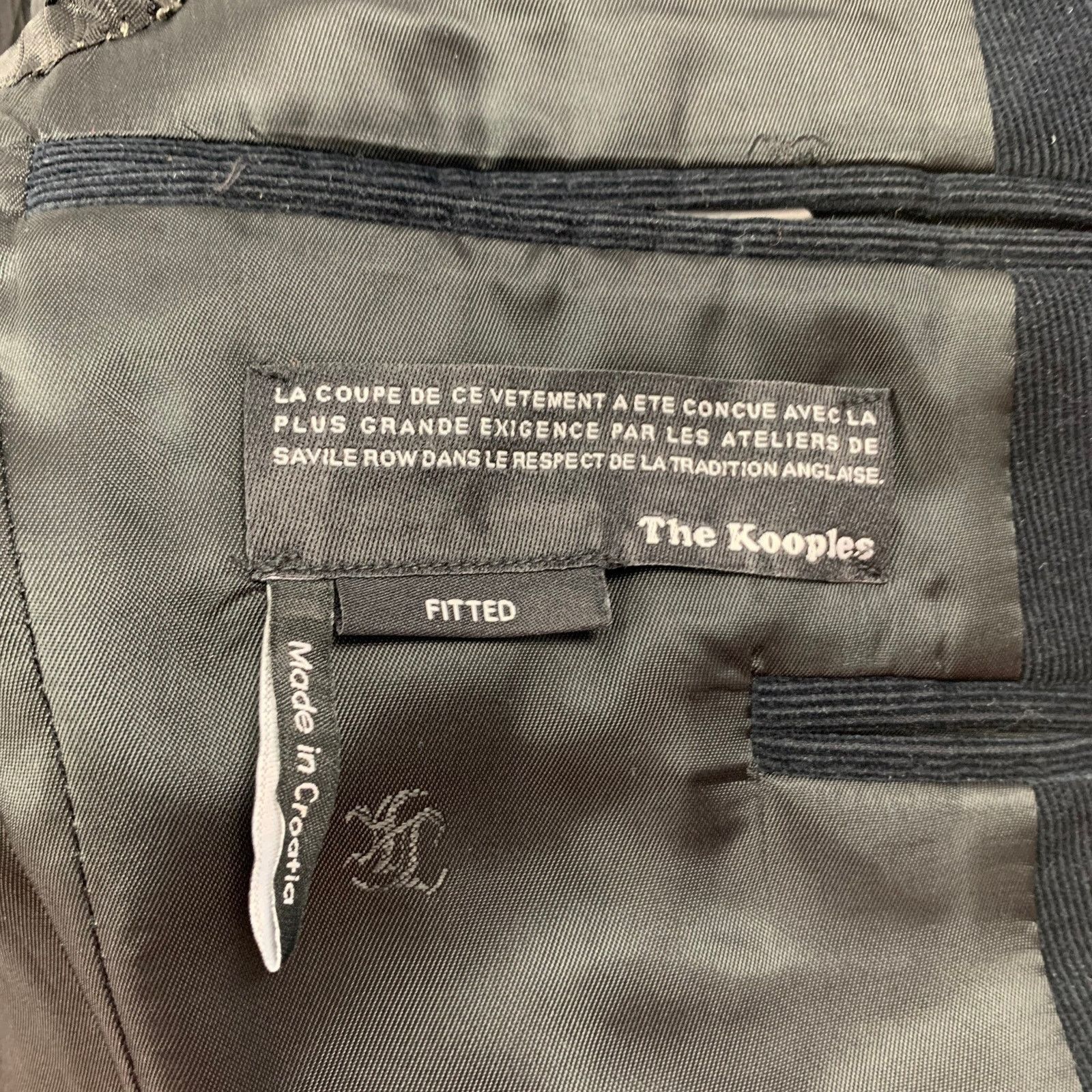 The Kooples THE KOOPLES Size 34 Navy Corduroy Cotton Sport Coat Size 34R - 6 Thumbnail