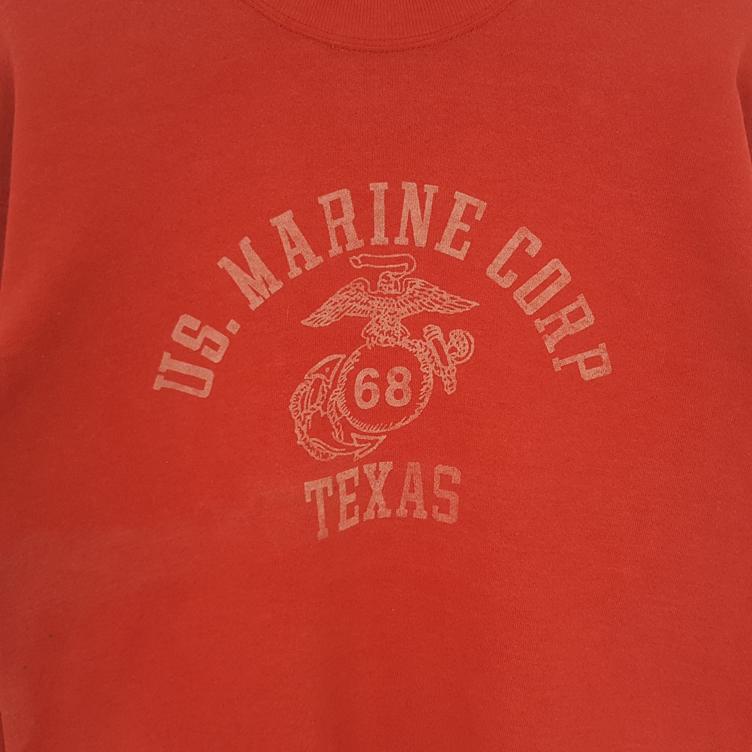 Vintage Vintage US. Marine Corp Texas American Sweatshirt C278N29 Size US M / EU 48-50 / 2 - 2 Thumbnail