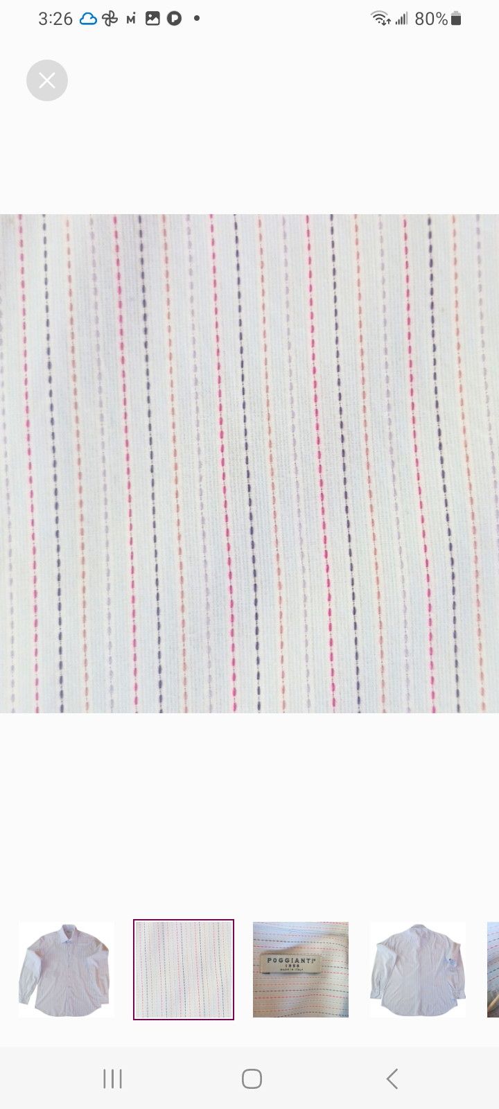 Other POGGIANTI 1958 Multithread Striped Long Sleeve Shirt Size US L / EU 52-54 / 3 - 2 Thumbnail