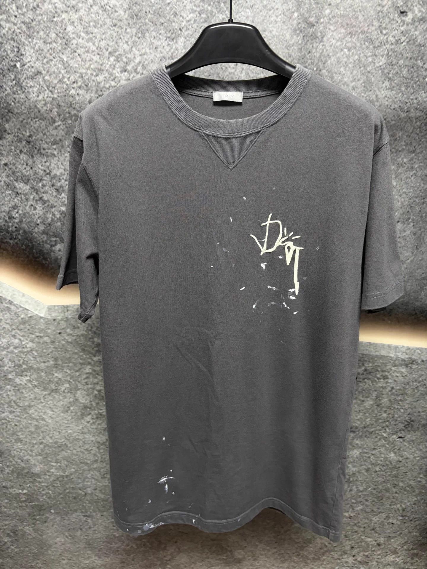 Dior Dior x Travis Scott L Gray Splatter Tee Size US L / EU 52-54 / 3 - 1 Thumbnail