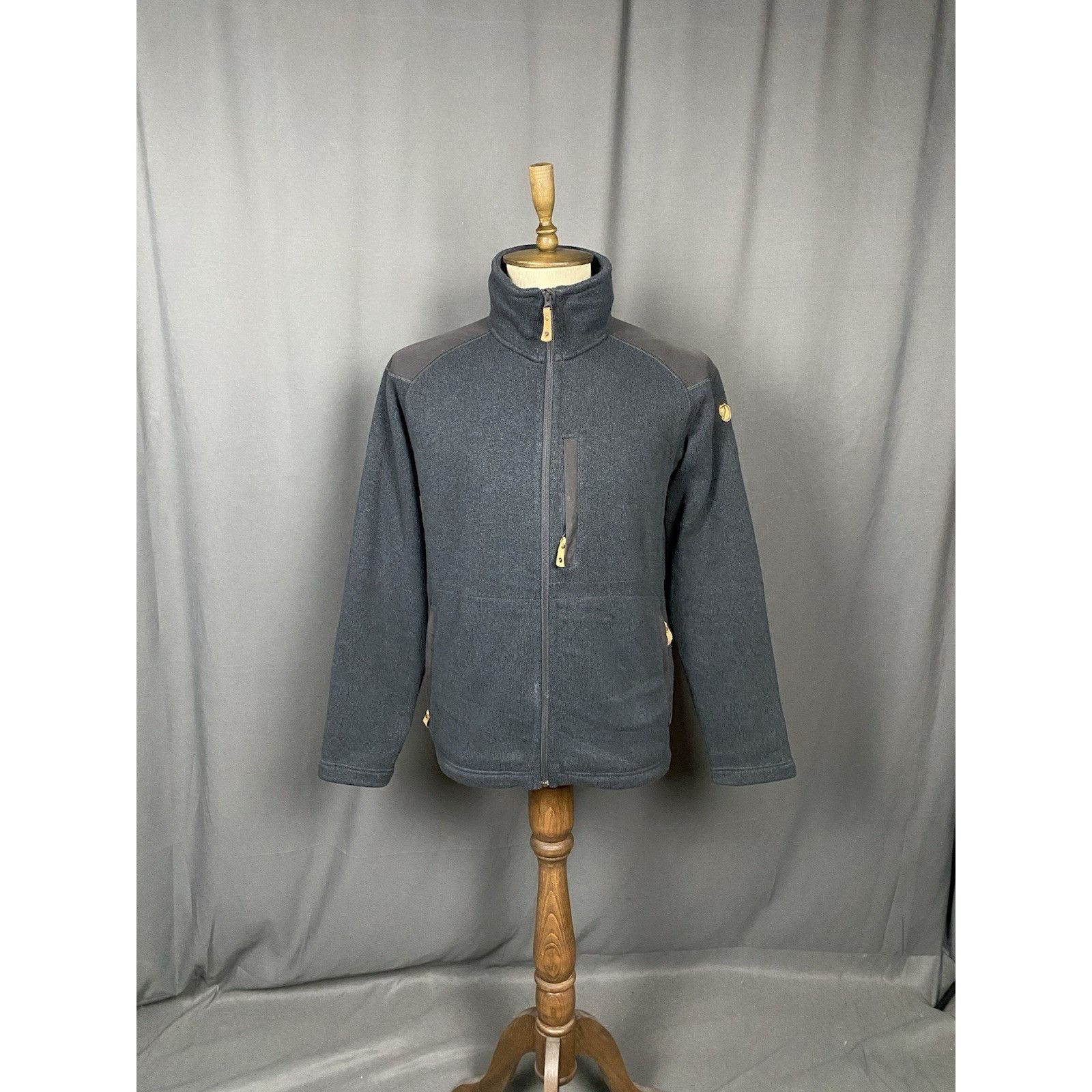 Fjallraven Fjallraven Buck Fleece Blue Full Zip Fleeced High Neck Sweat Size US L / EU 52-54 / 3 - 3 Thumbnail