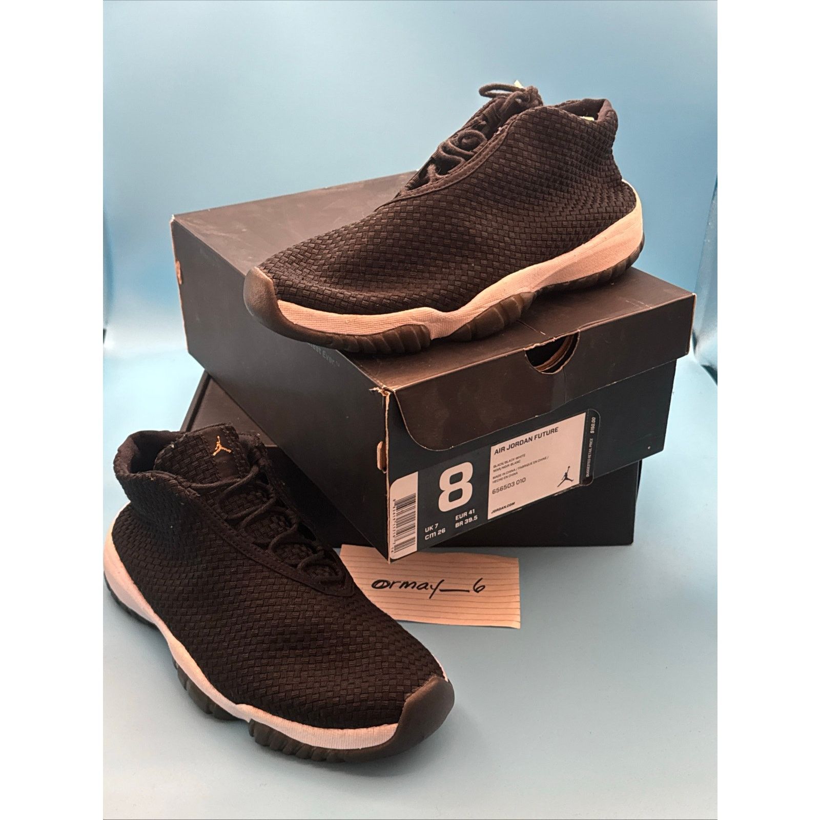 Jordan Brand Jordan Future 2014 Black White m8 w9.5 Size US 8 / EU 41 - 1 Thumbnail