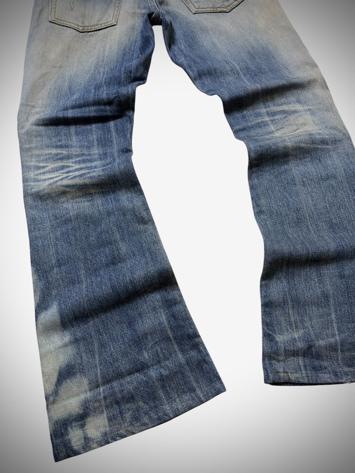 GOA 2000’s GOA - Mud Washed Distressed Flared Jeans Size US 31 - 11 Thumbnail