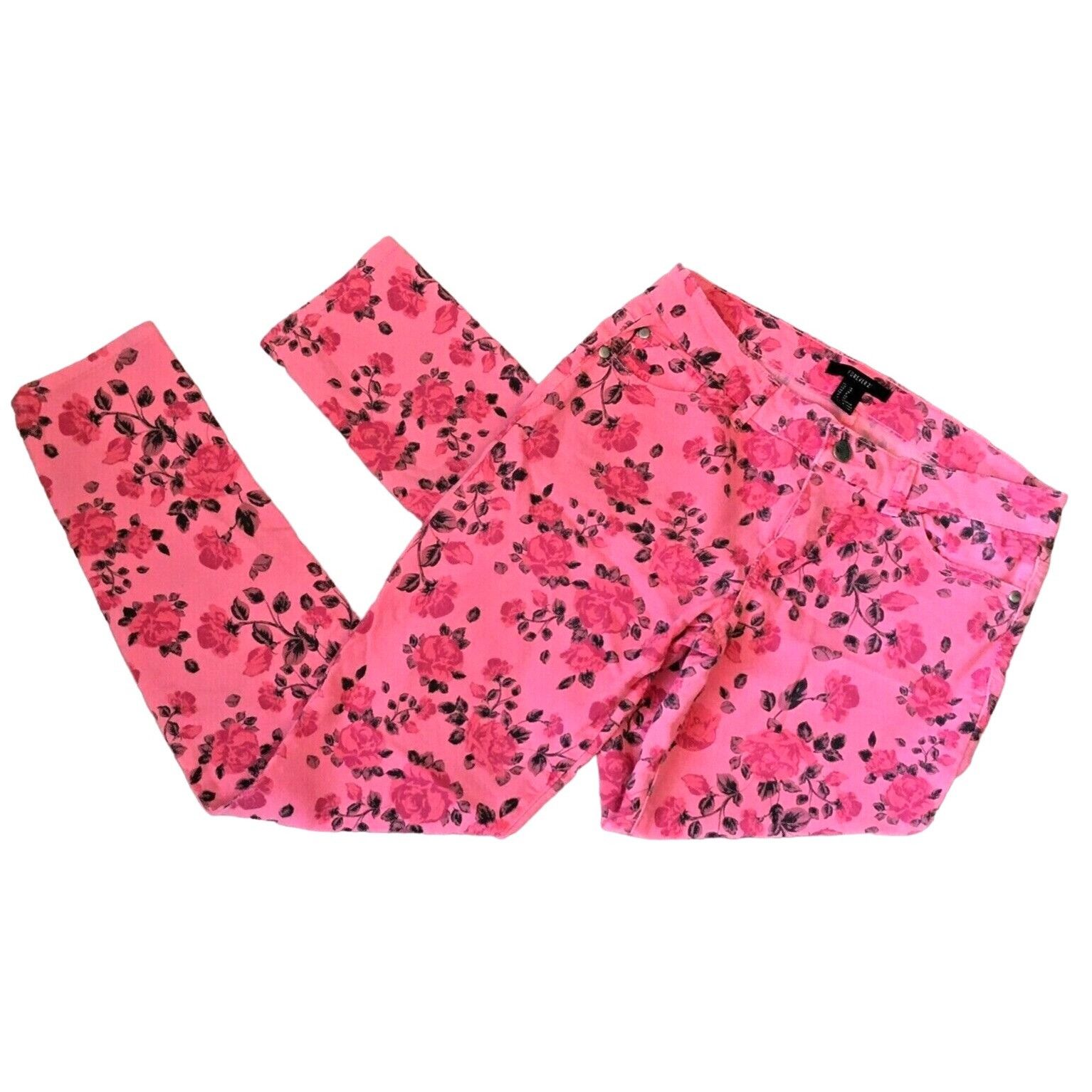 forever-21-women-s-pants-stretch-jeans-forever-21-pink-rose-floral-ladi
