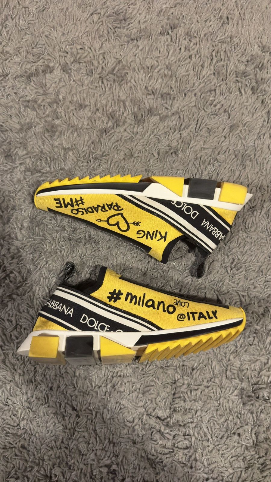 Dolce & Gabbana Dolce Gabbana Sorrento Slip On Sneakers - Yellow 