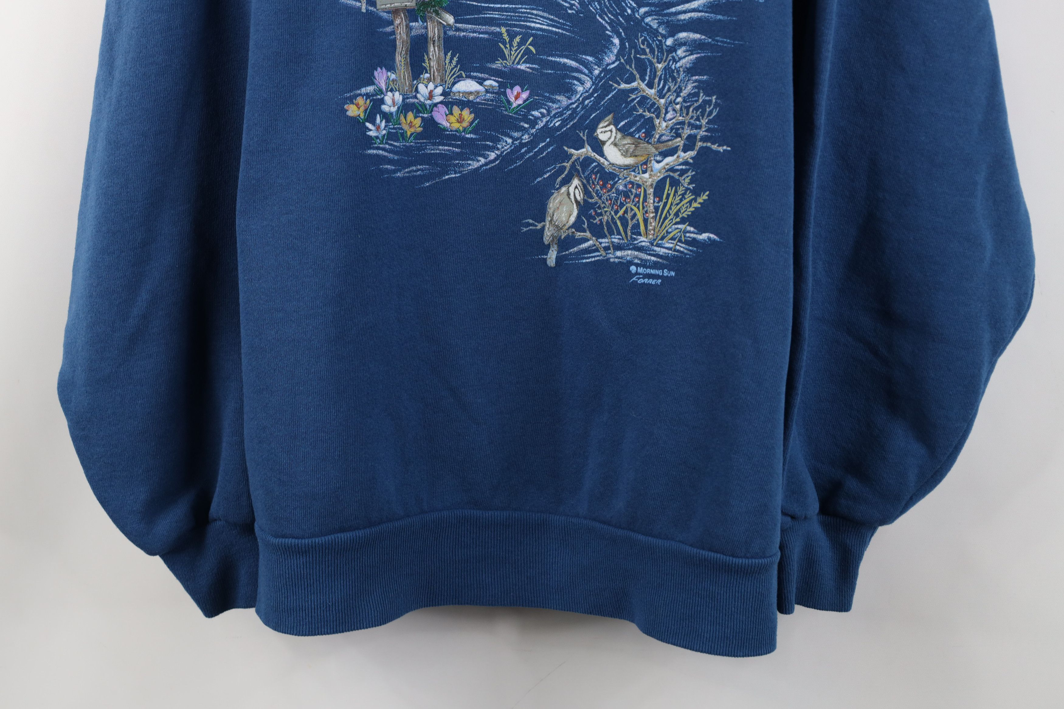 Vintage Vintage 90s Streetwear Winter Farmhouse Bird Sweatshirt USA Size L / US 10 / IT 46 - 3 Thumbnail