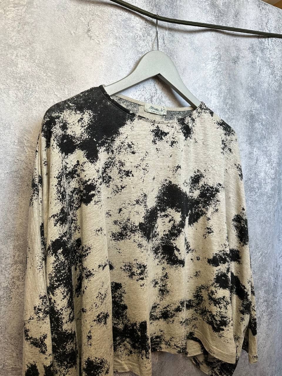 Designer Mama B Kira LS Linen Printed Jersey Jumper Made in Italy Size M / US 6-8 / IT 42-44 - 4 Thumbnail