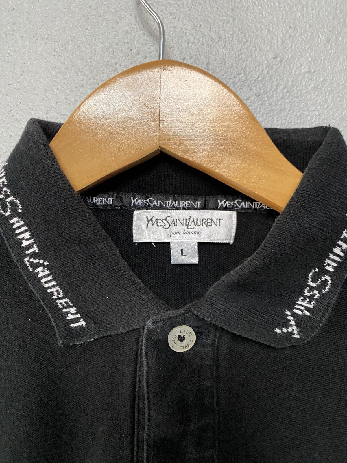 Yves Saint Laurent Yves Saint Laurent logo polos B4 Size US L / EU 52-54 / 3 - 4 Thumbnail