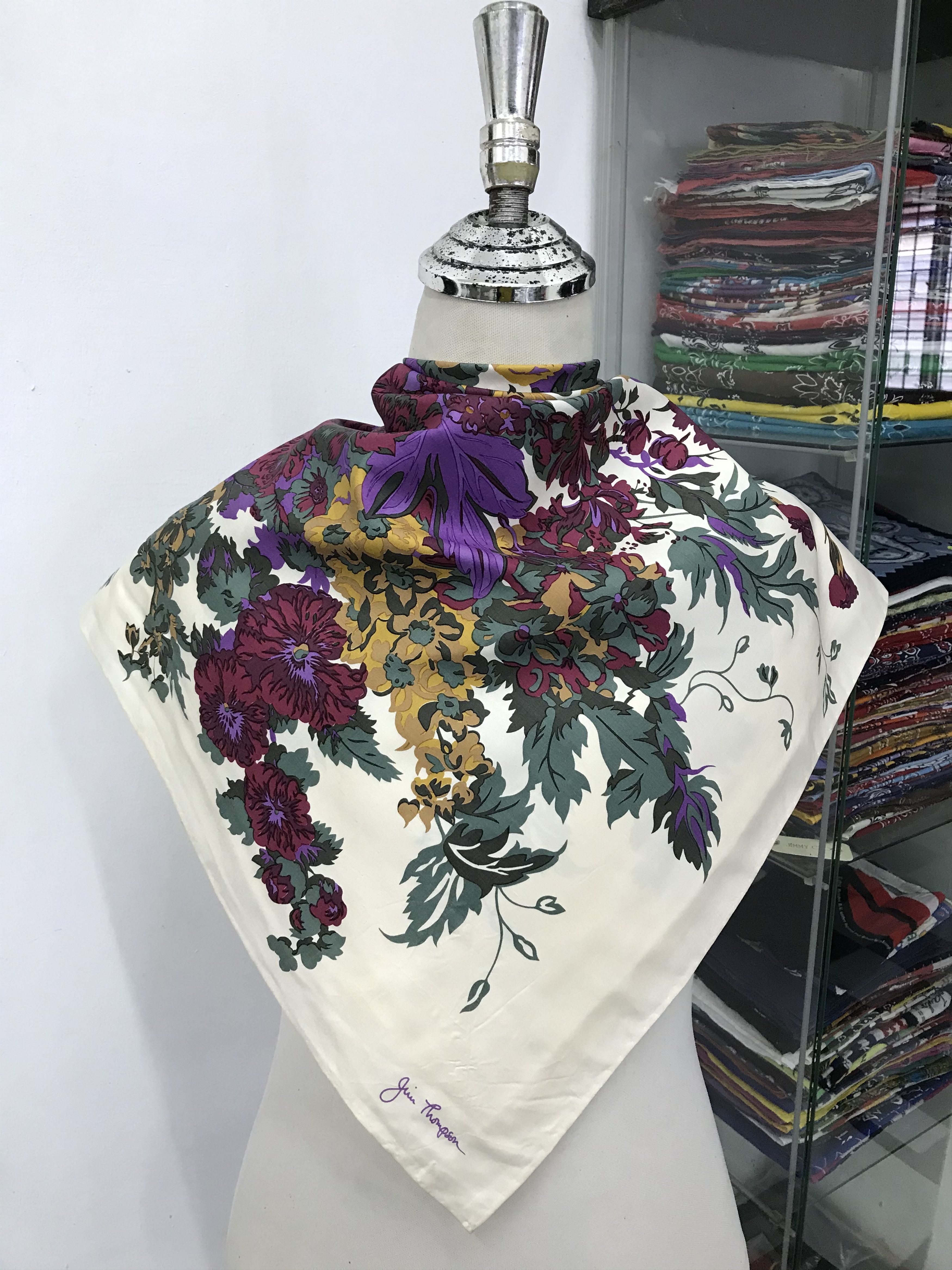 Jim Thompson Vintage Jim Thompson Silk Scarf Size ONE SIZE - 1 Thumbnail