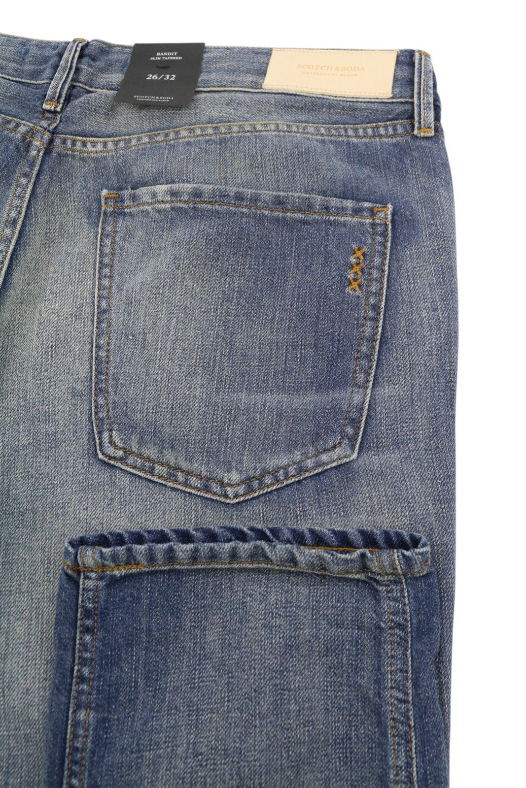 Scotch & Soda BANDIT W26/L32 Blue Faded Cropped Slim Jeans 89097 Size 26" / US 2 / IT 38 - 5 Thumbnail