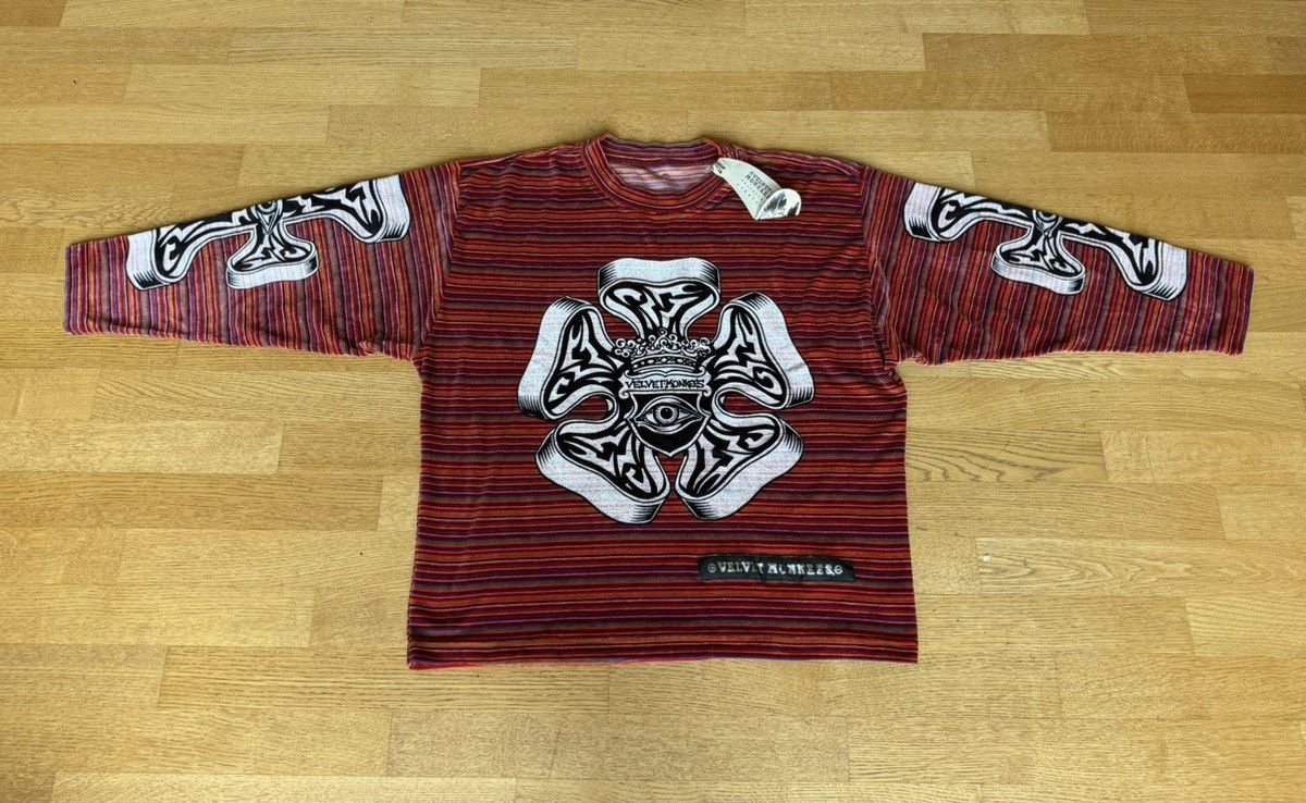 Walter Van Beirendonck NOS Early 90‘s Velvet Monkees - Fantasia Graphic Velvet knit Size US M / EU 48-50 / 2 - 2 Thumbnail