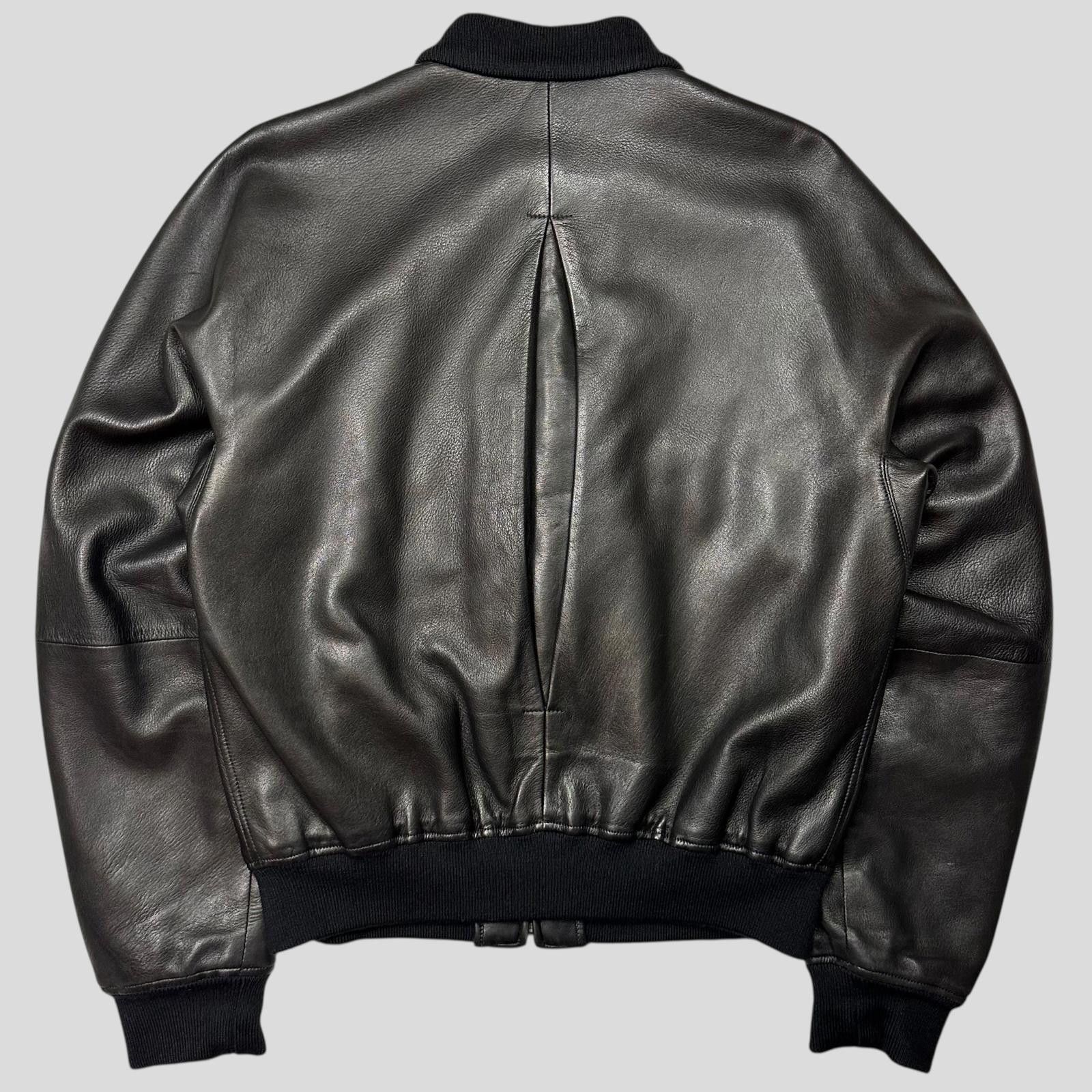 Gucci Gucci by Tom Ford FW03 Leather Silk Pleat Flight Jacket M/L Size US M / EU 48-50 / 2 - 2 Thumbnail