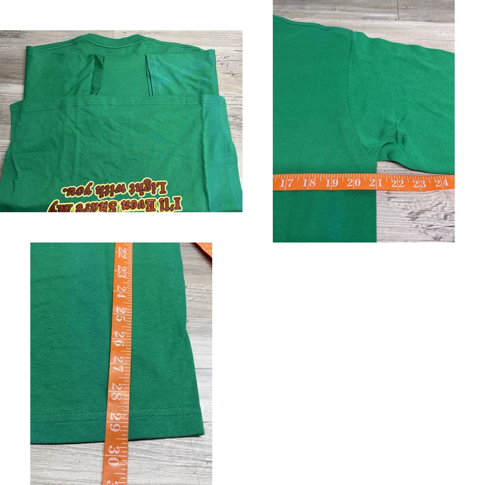 Vintage Vintage Uptown Tees T-Shirt Jesus Faith Green XL Men Crew Neck Short Sleeve I Love You Man Share My Light Graphic Print Summer All Seasons Womens Mens Size US XL / EU 56 / 4 - 8 Thumbnail