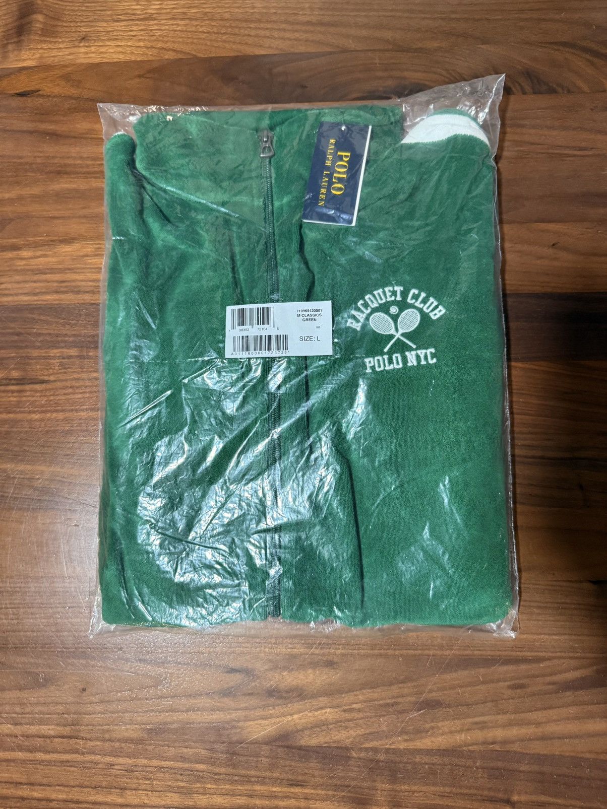 Polo Ralph Lauren Polo Ralph Lauren Embroidered Terry Track Jacket Green Large Size US L / EU 52-54 / 3 - 6 Thumbnail