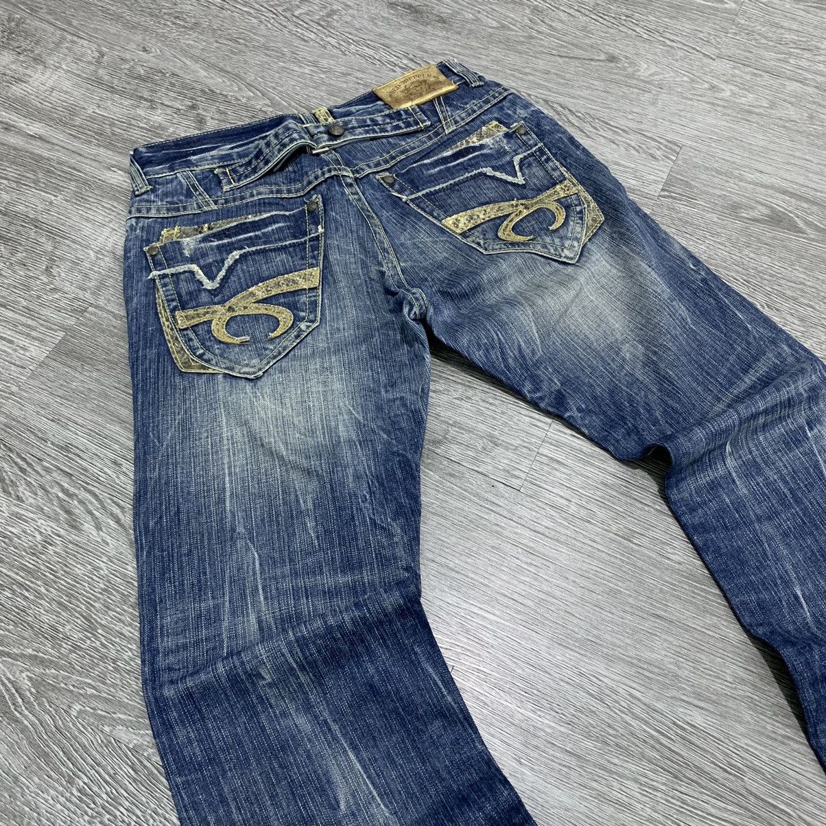 Japanese Brand Red Papper Snake Skin Jeans Size US 33 - 2 Thumbnail