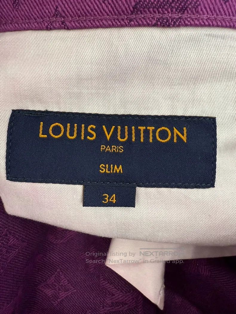 Louis Vuitton Louis Vuitton Purple full-print presbyopic jeans Size US 34 / EU 50 - 4 Thumbnail