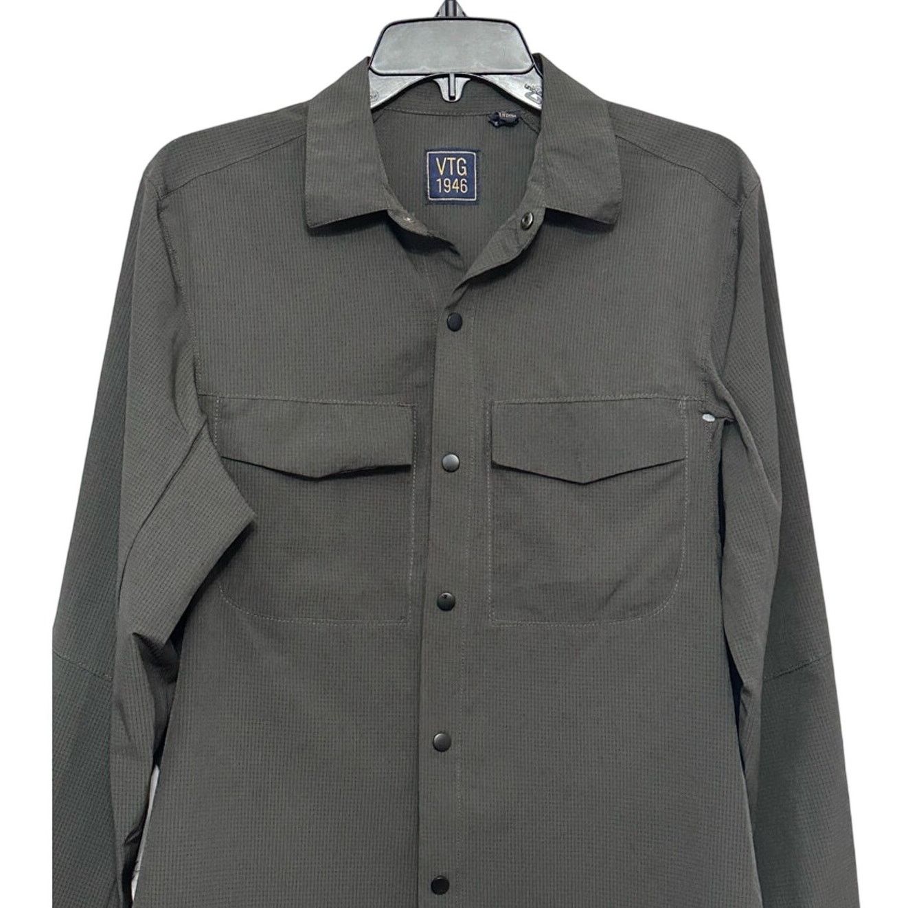 Other VINTAGE 1946 Button Down Long Sleeve Chest Pockets Green S Size US S / EU 44-46 / 1 - 3 Thumbnail