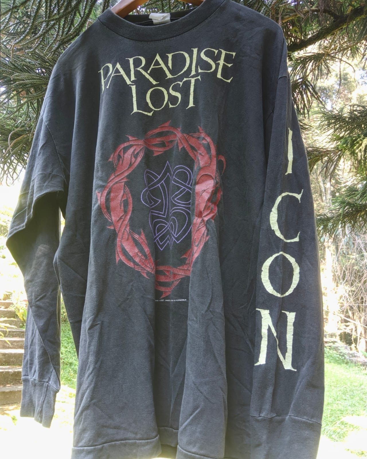 image of Band Tees x Rock T Shirt Vintage Metal Shirt Paradise Lost Longsleeve XL in Black, Men's