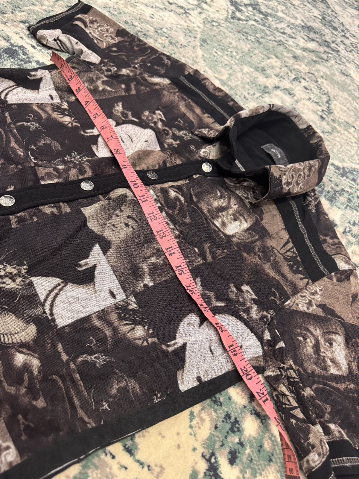 14th Addiction OZZ CONTE EASTERN ORIENTAL MOTIVE OVERPRINT BUTTON UP SHIRT Size US L / EU 52-54 / 3 - 3 Thumbnail