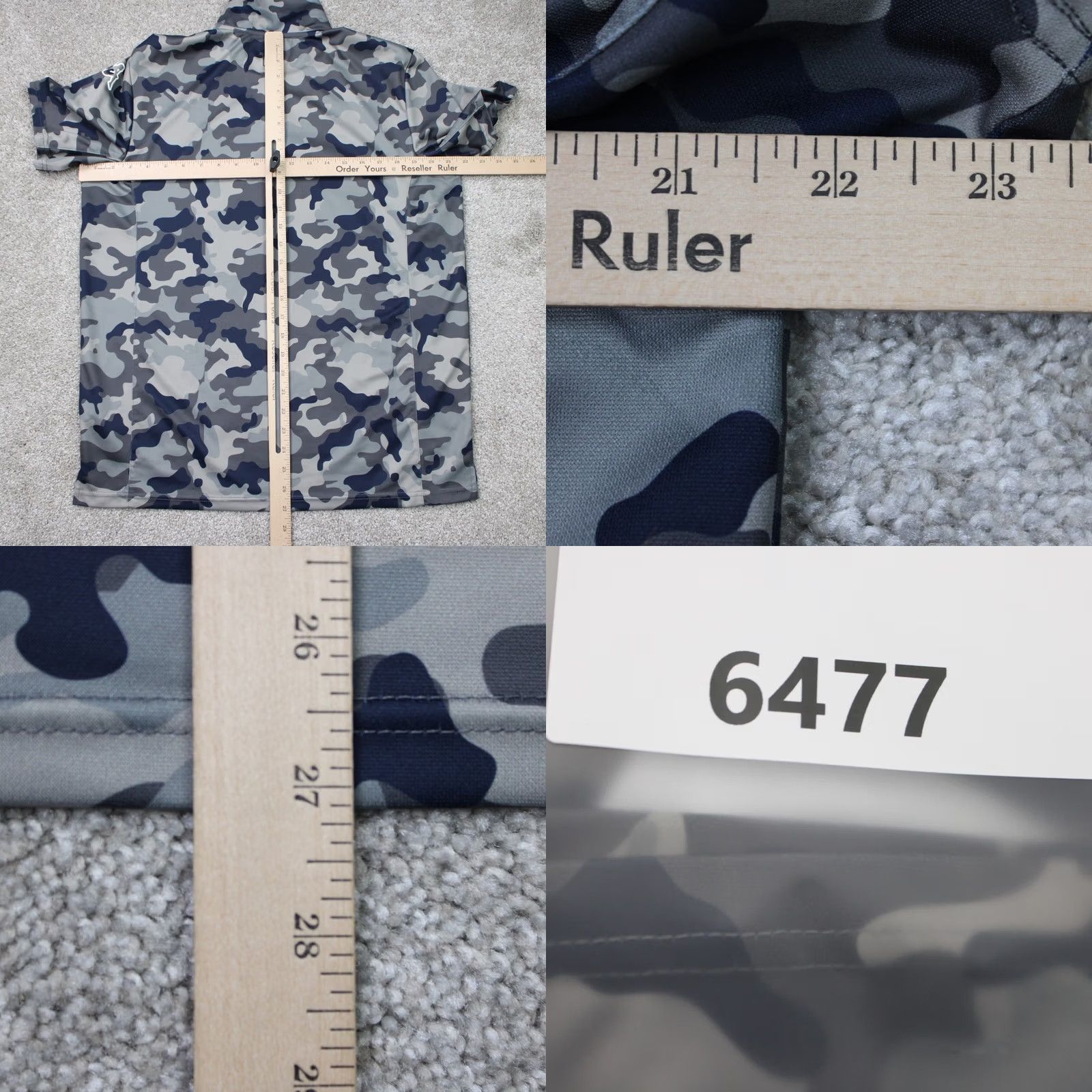 Kappa Kappa Polo Shirt Mens Large Blue/Gray Camouflage Short Sleeve 100% Polyester Pullover Polo Shirt 10 Size US L / EU 52-54 / 3 - 9 Thumbnail