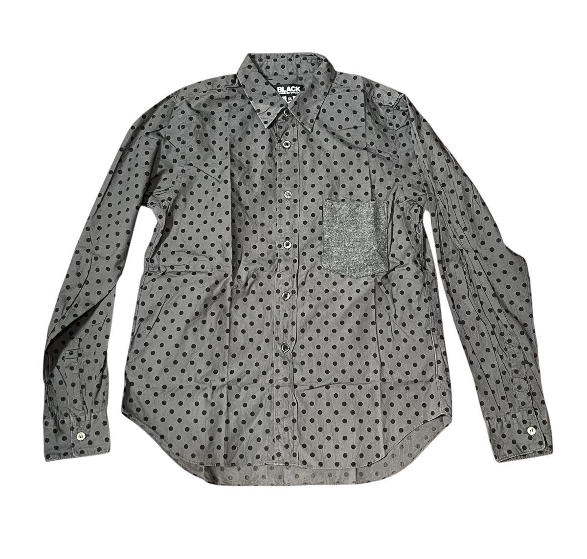 Comme des Garcons Black cdg AD2012 polkadot wool pocket button up shirt Size US S / EU 44-46 / 1 - 1 Thumbnail