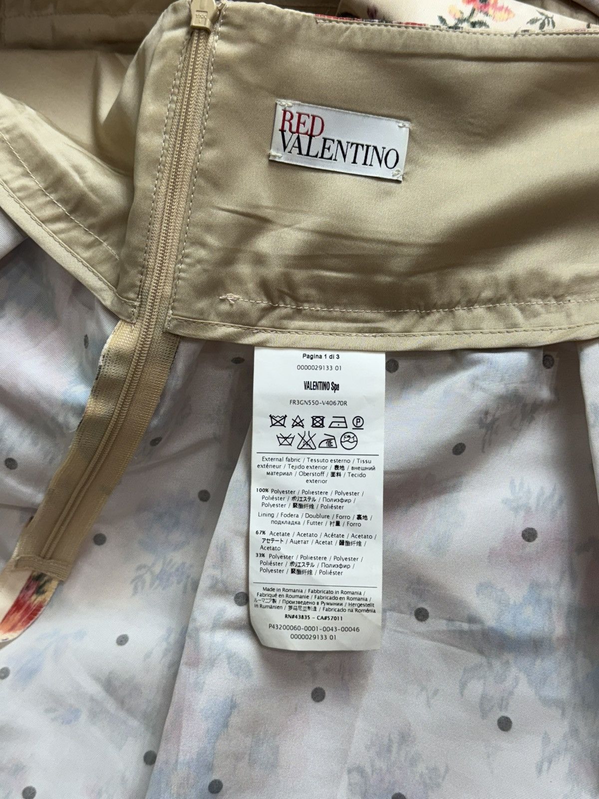 RED Valentino Red Valentino Women's Floral Skirt - Size 44 Size 30" / US 8 / IT 44 - 3 Thumbnail