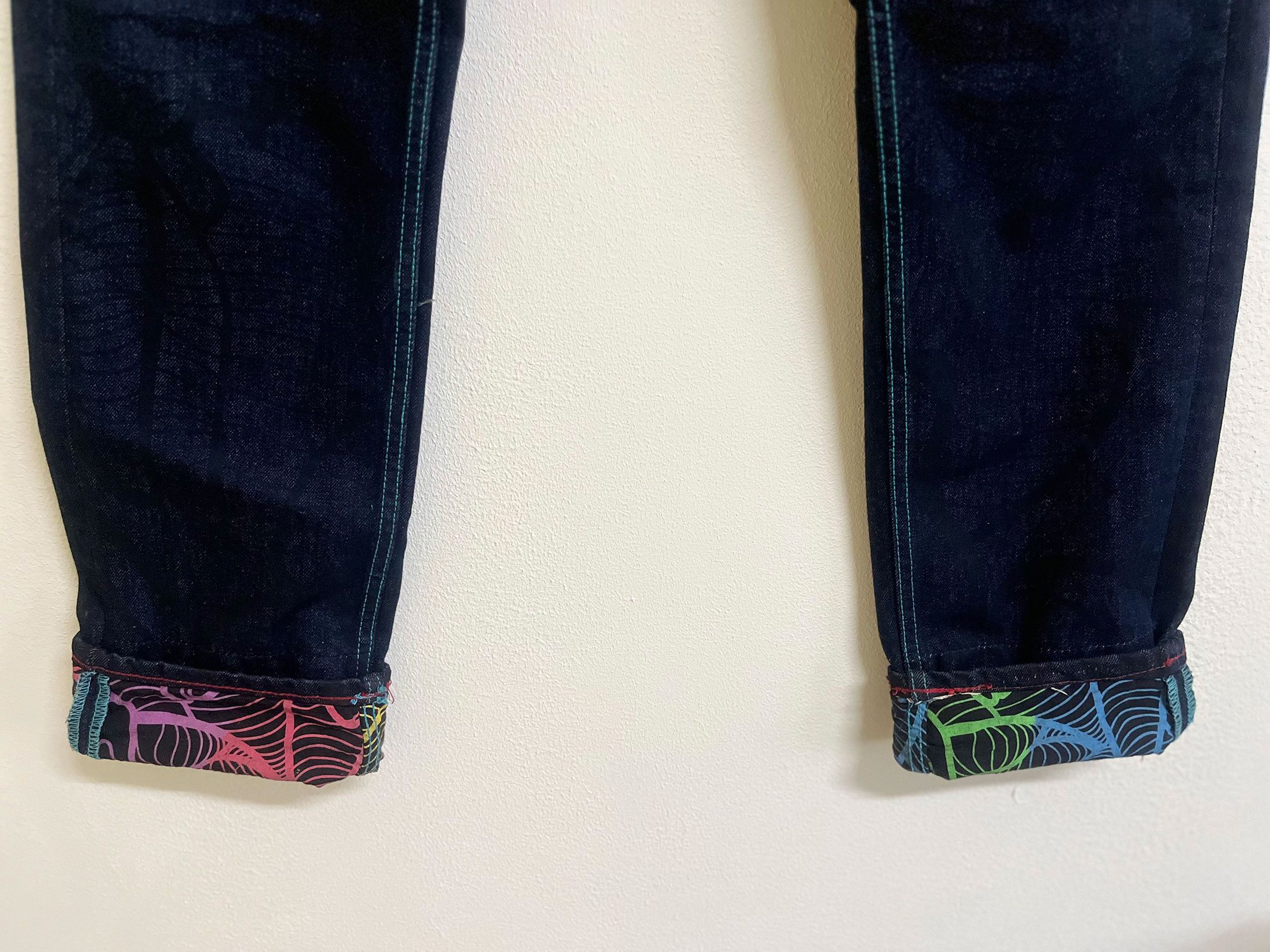 Japanese Brand Evisu Custom Made Tribal Art Jeans Colourful Button Fly Size US 31 - 8 Thumbnail