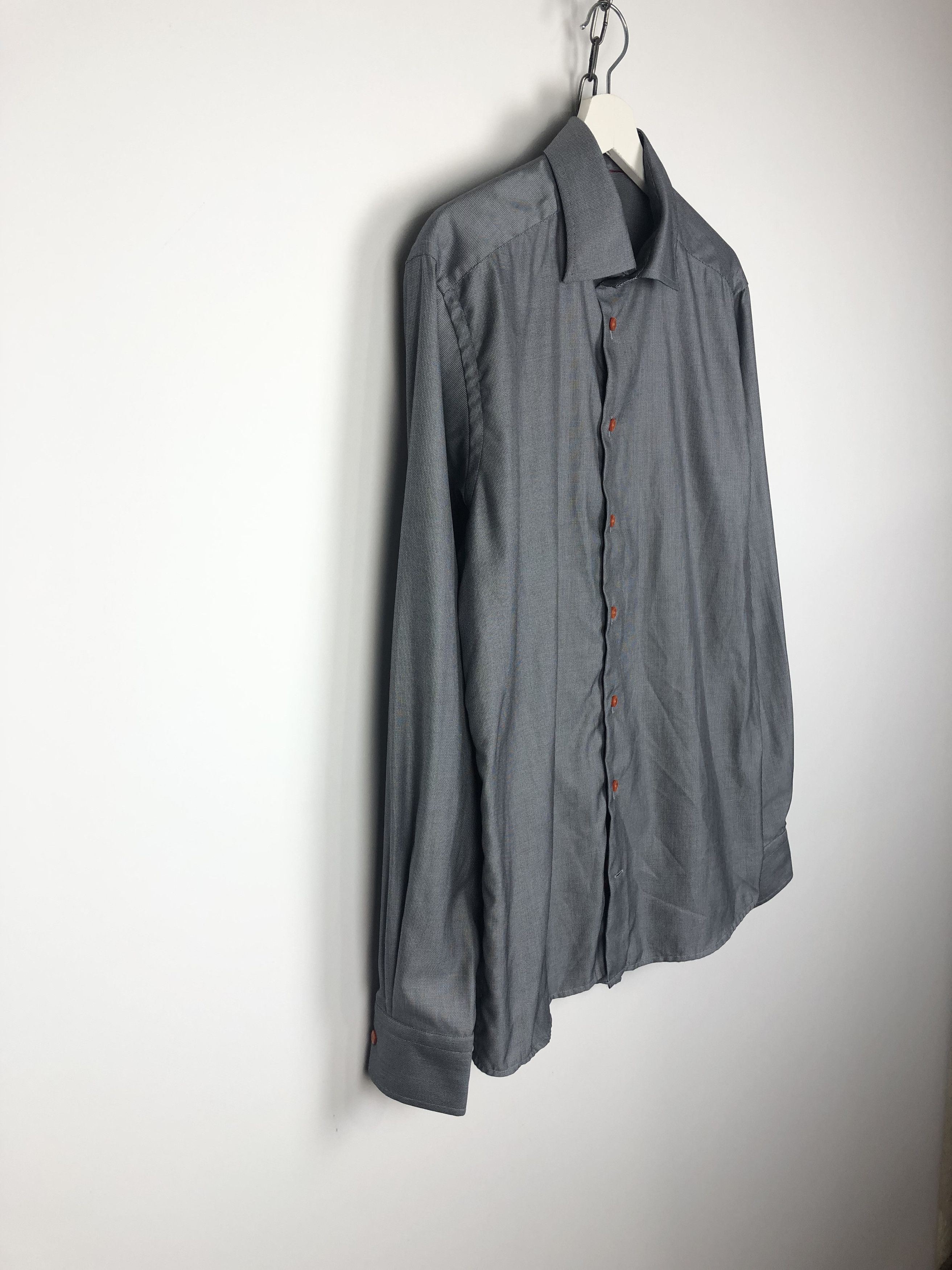 Eton Eton Basic Shirt Slim Gray size 16 1/2 Size US M / EU 48-50 / 2 - 4 Thumbnail