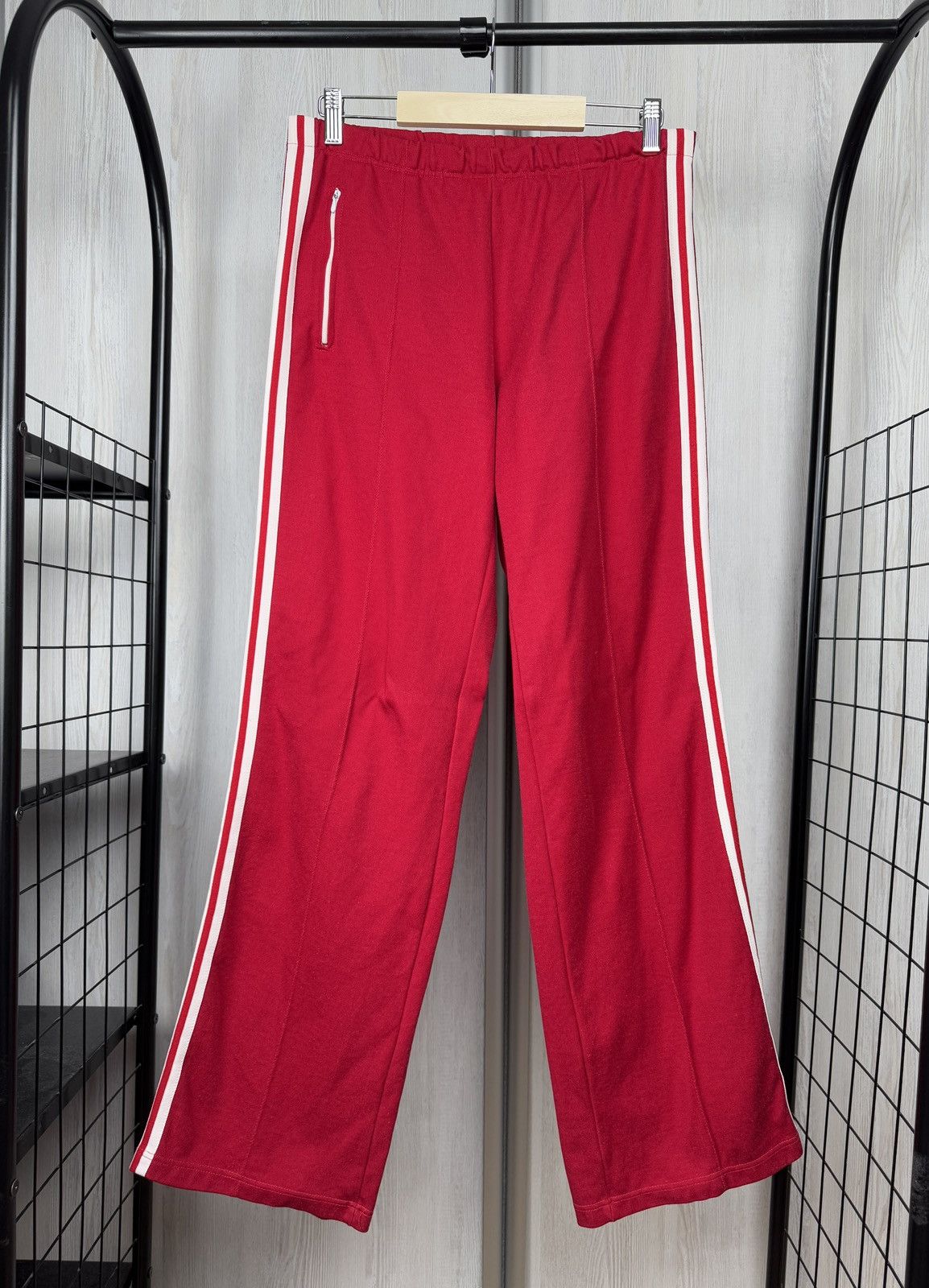 Adidas Adidas Originals Vintage 80s Red Track Suit Jacket Pants Size US L / EU 52-54 / 3 - 3 Thumbnail