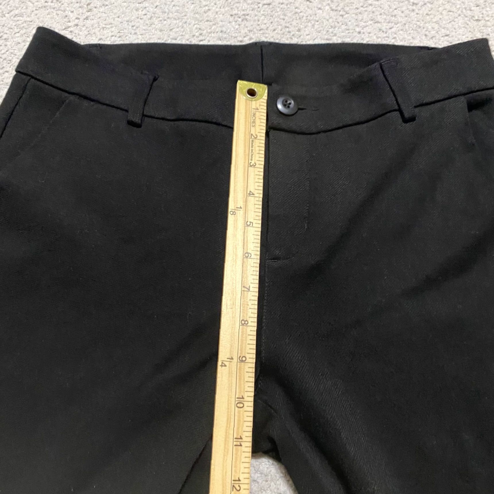 Vintage CAbi Dress Pants Black Mid Rise Straight Office Business Womens Regular Size 10 Pants Size 32" / US 10 / IT 46 - 7 Thumbnail