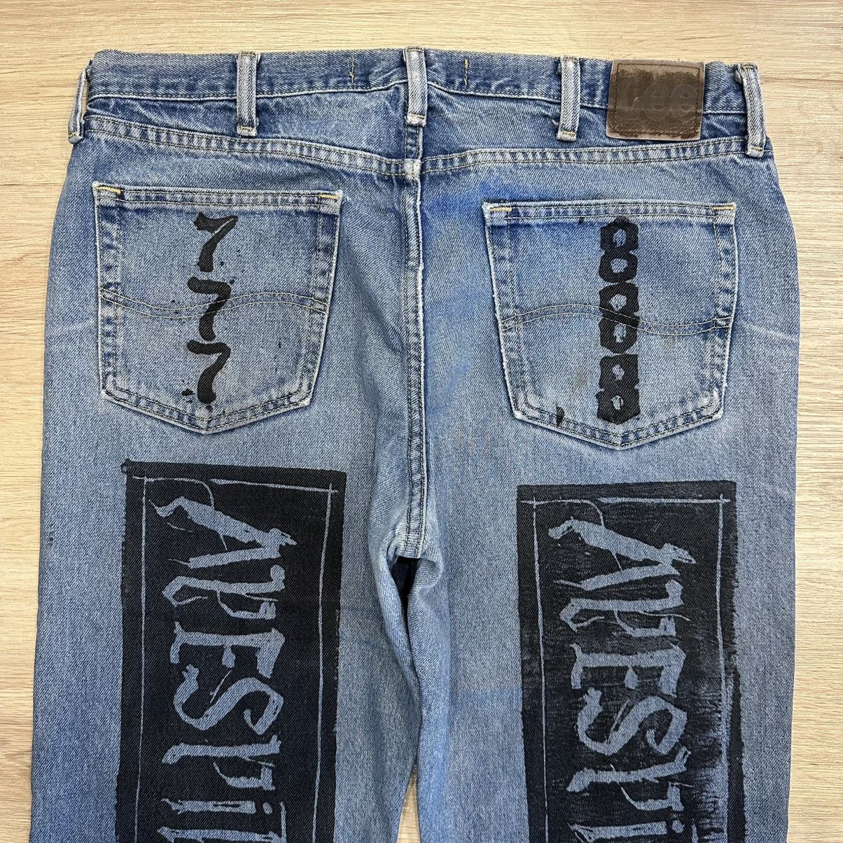 Lee Custom 1of1 Denim Jeans Ape Spit Y2K 36x32 Size US 36 / EU 52 - 18 Thumbnail